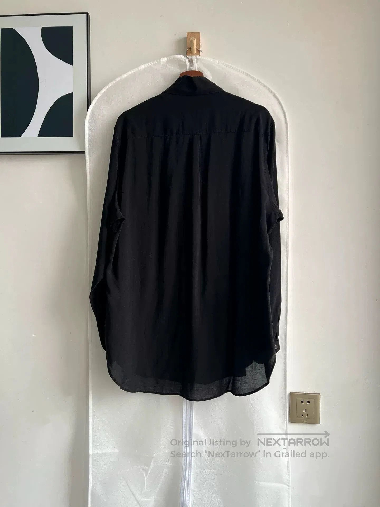 Yohji Yamamoto Yohji Yamamoto Black Tencel Shirt. Size US M / EU 48-50 / 2 - 4 Thumbnail