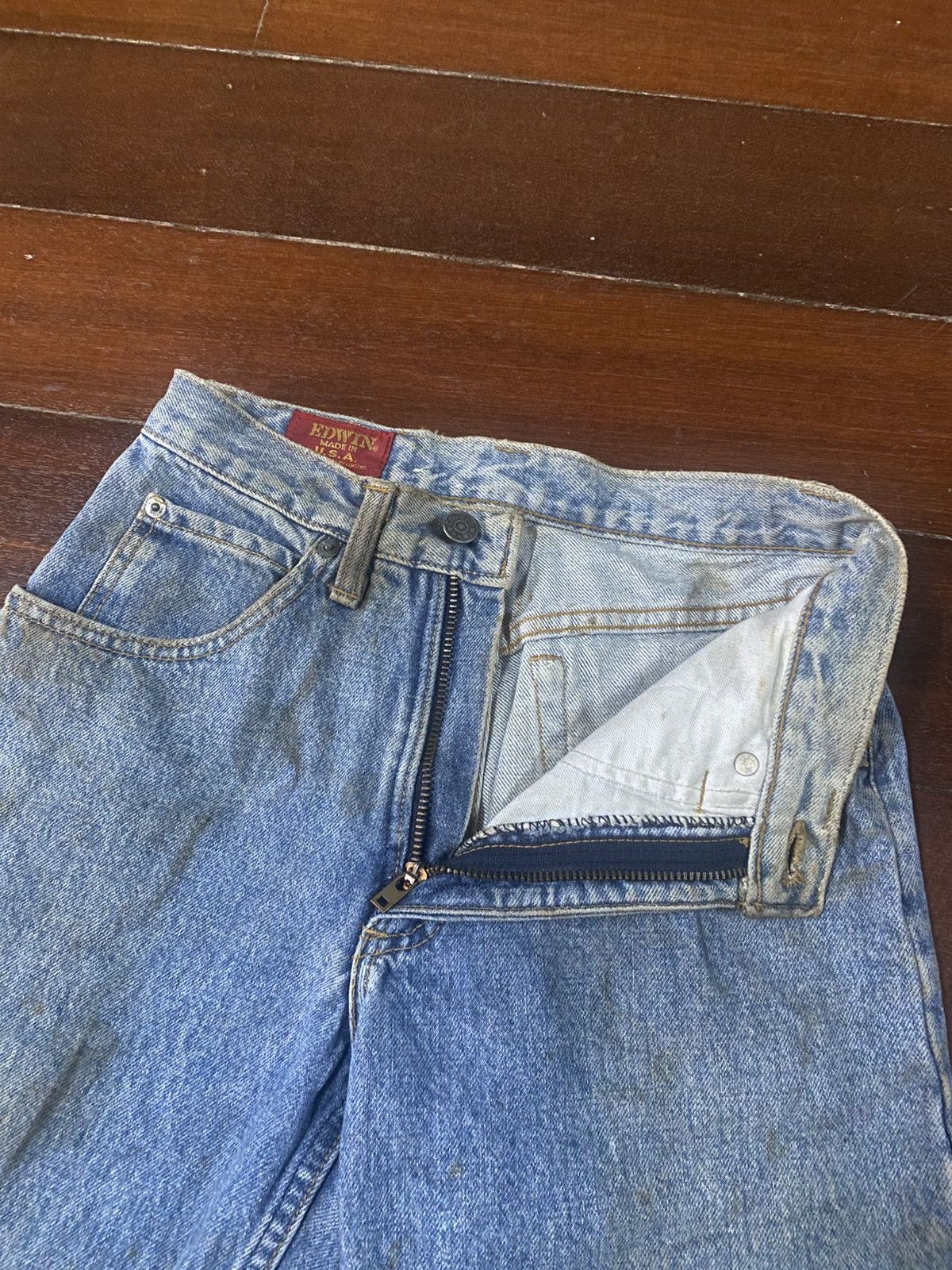 Edwin Vintage 80s Edwin made in USA Western baggy cropped Jeans Size US 27 - 7 Thumbnail