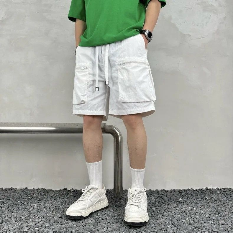 Streetwear Solid Color Cargo Short Pants