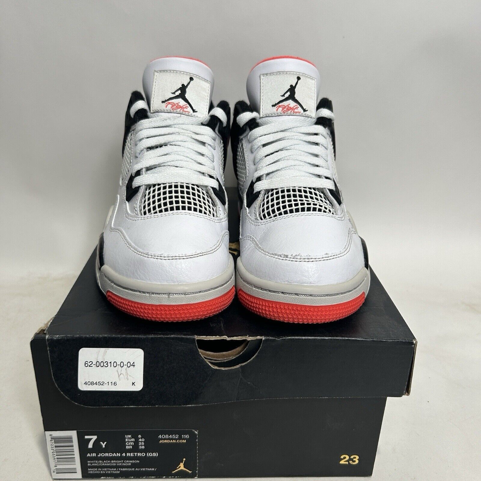 Nike Nike Air Jordan 4 Retro GS “Flight Nostalgia" 2024 Size US 8.5 / IT 38.5 - 2 Thumbnail