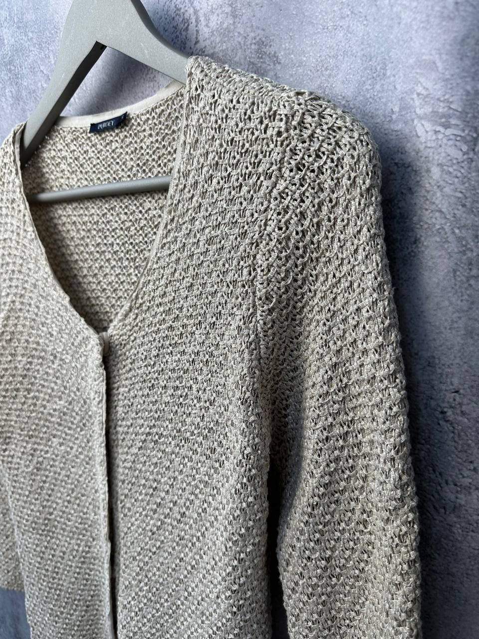 Purdey Purdey Long Cardigan Knit Crochet Mesh Size L / US 10 / IT 46 - 6 Thumbnail