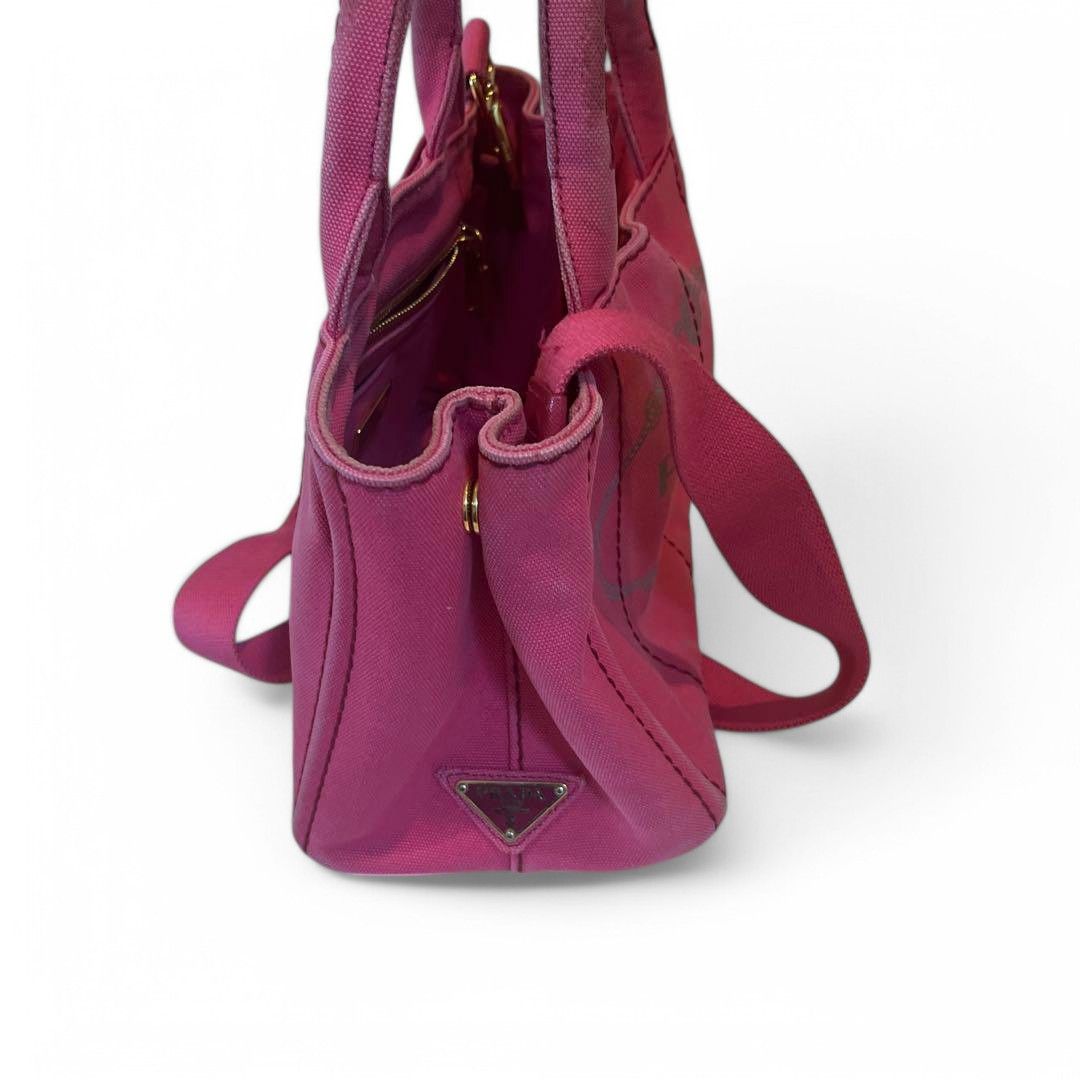 Prada Prada - Canapa Denim 2Way Pink Shoulder Bag Handbag Size ONE SIZE - 11 Thumbnail