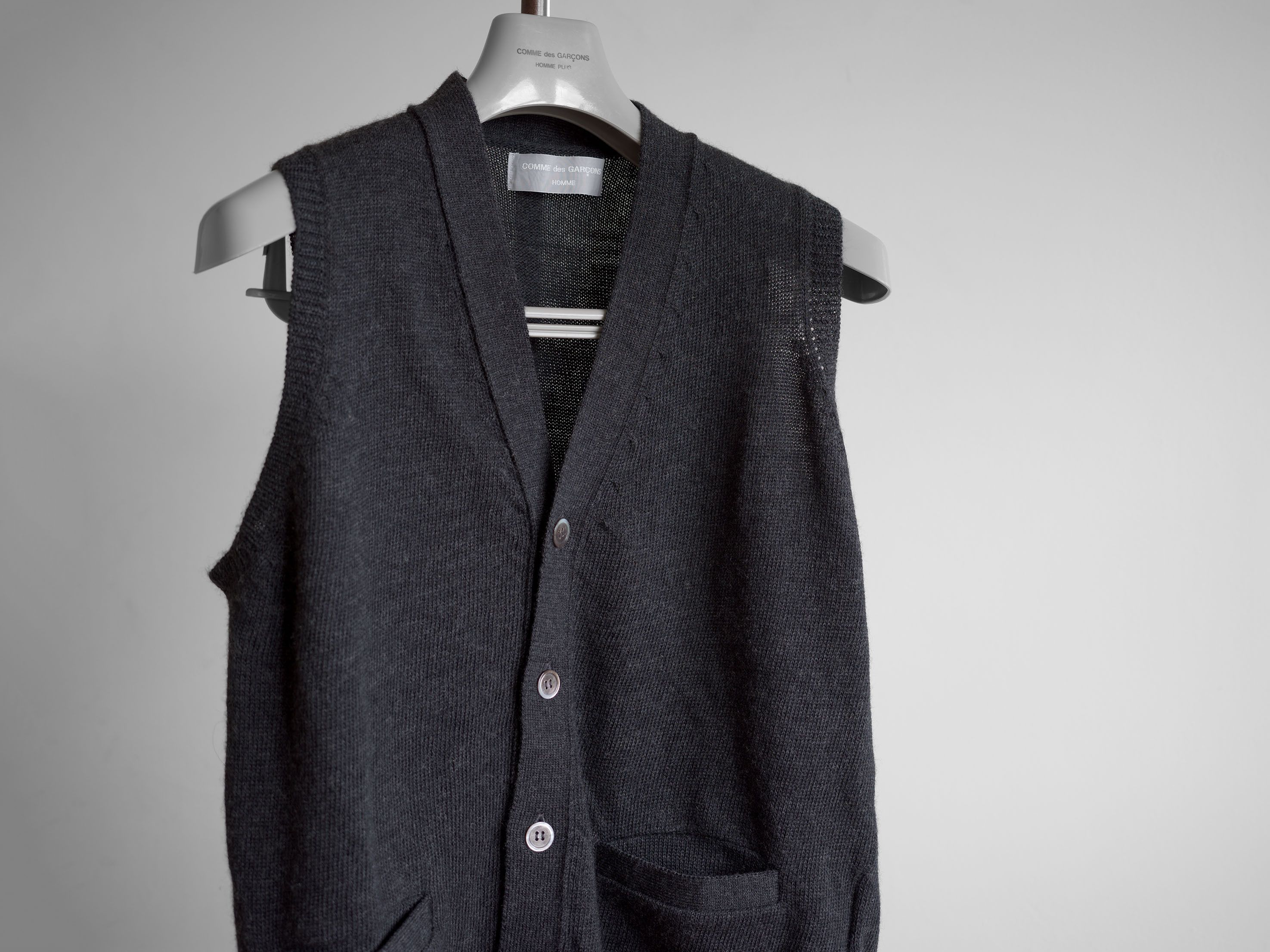 Comme des Garcons Homme AD1998 COMME des GARCONS HOMME KNITTED WOOL VEST Size US M / EU 48-50 / 2 - 2 Thumbnail