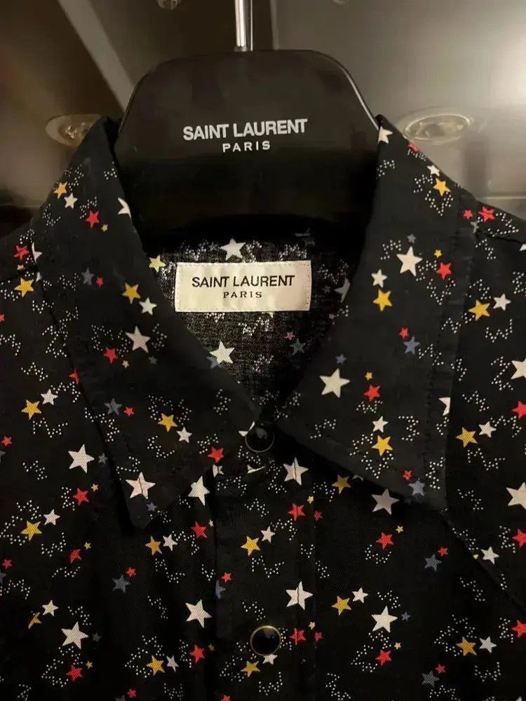 Other Saint Laurent Paris 21SS Stars Print Silk Shirt-2507 Size US M / EU 48-50 / 2 - 4 Thumbnail