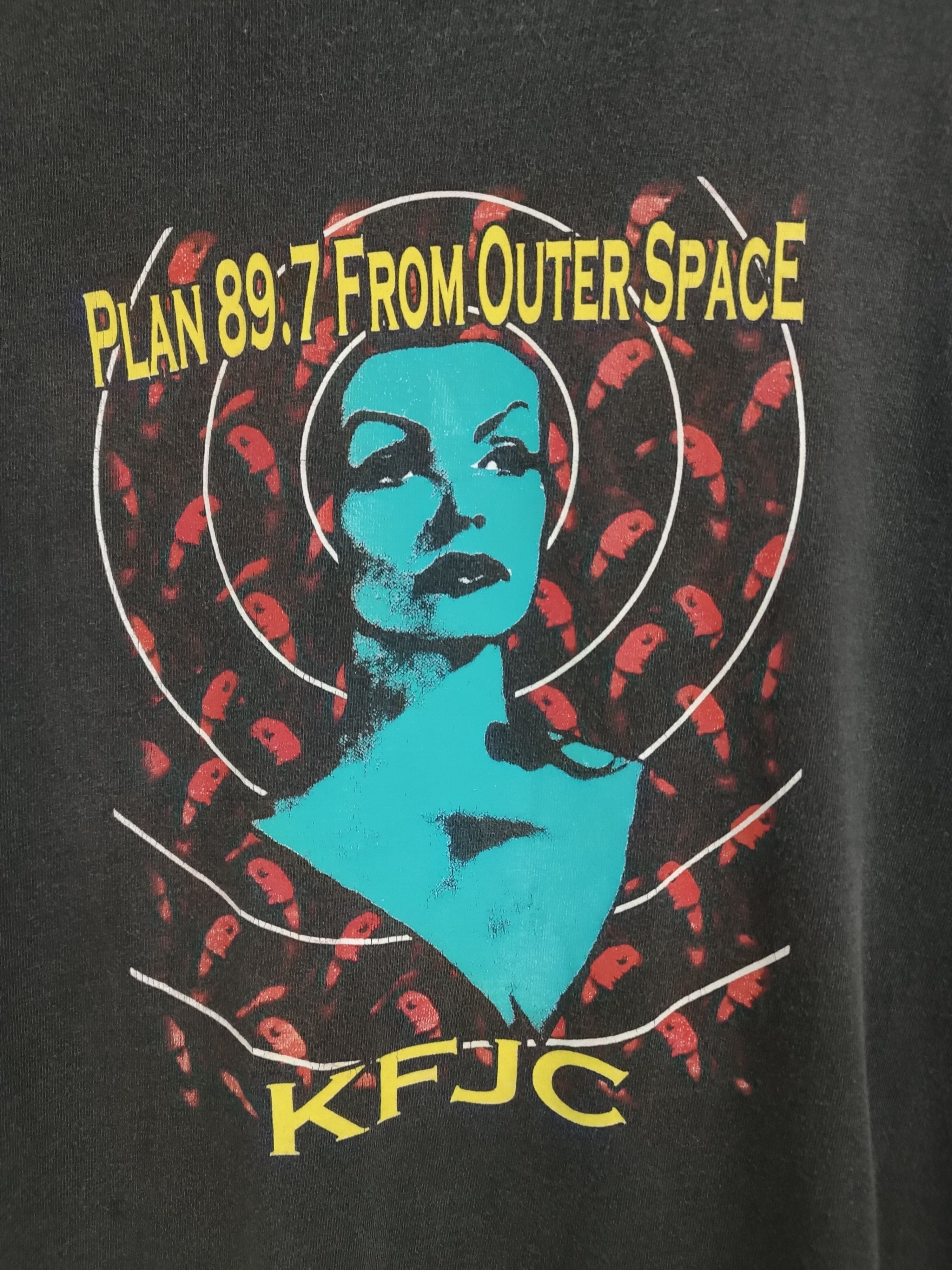 Vintage VINTAGE 90'S FADED KFJC PLAN 89.7 FROM OUTER SPACE VERY RARE Size US XL / EU 56 / 4 - 10 Thumbnail