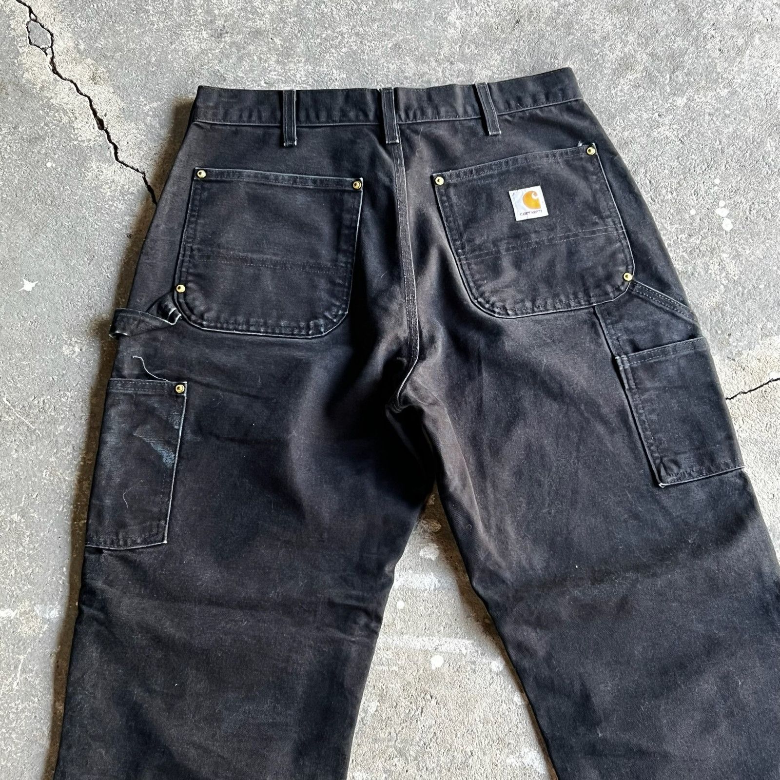 Carhartt × Vintage Carhartt black double knee work wear carpenter pants Size US 31 - 5 Thumbnail