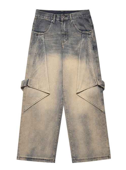 Japanese Brand × Jean Men's loose American style wide-leg distressed washed jeans Size US 32 / EU 48 - 5 Thumbnail