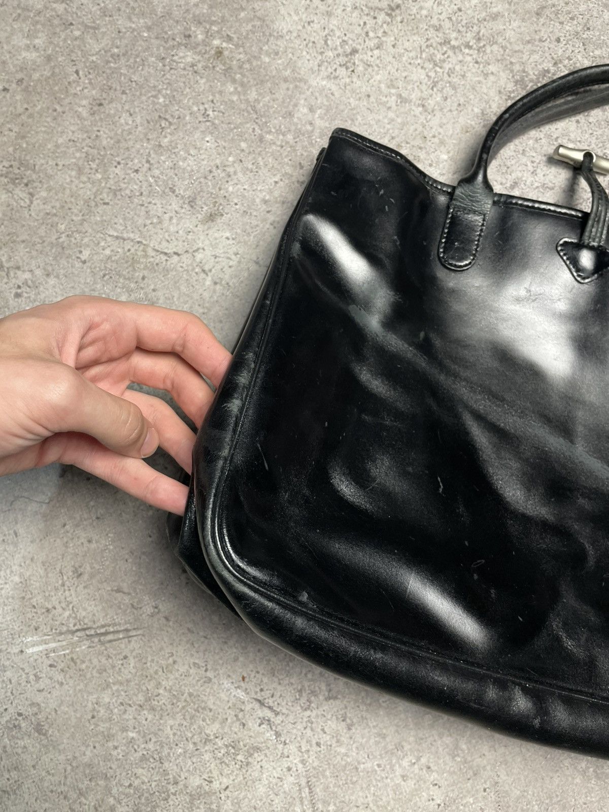 Longchamp LONGCHAMP LEATHER HANDBAG x DESIGNER x VINTAGE x RARE Size ONE SIZE - 8 Thumbnail