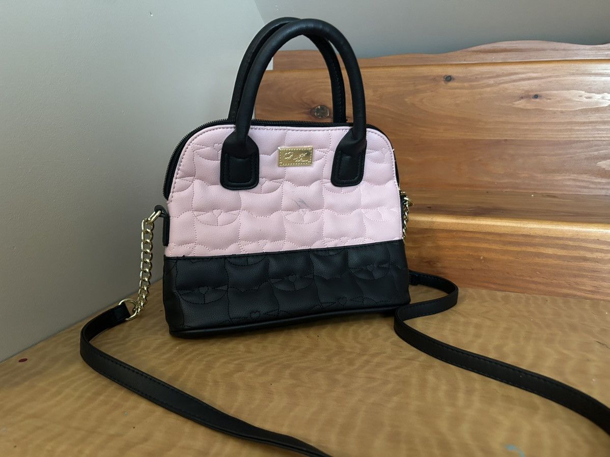 Betsey Johnson Luv Betsey Johnson Purse Bag Pink Black Cat Crossbody Used Size ONE SIZE - 1 Thumbnail