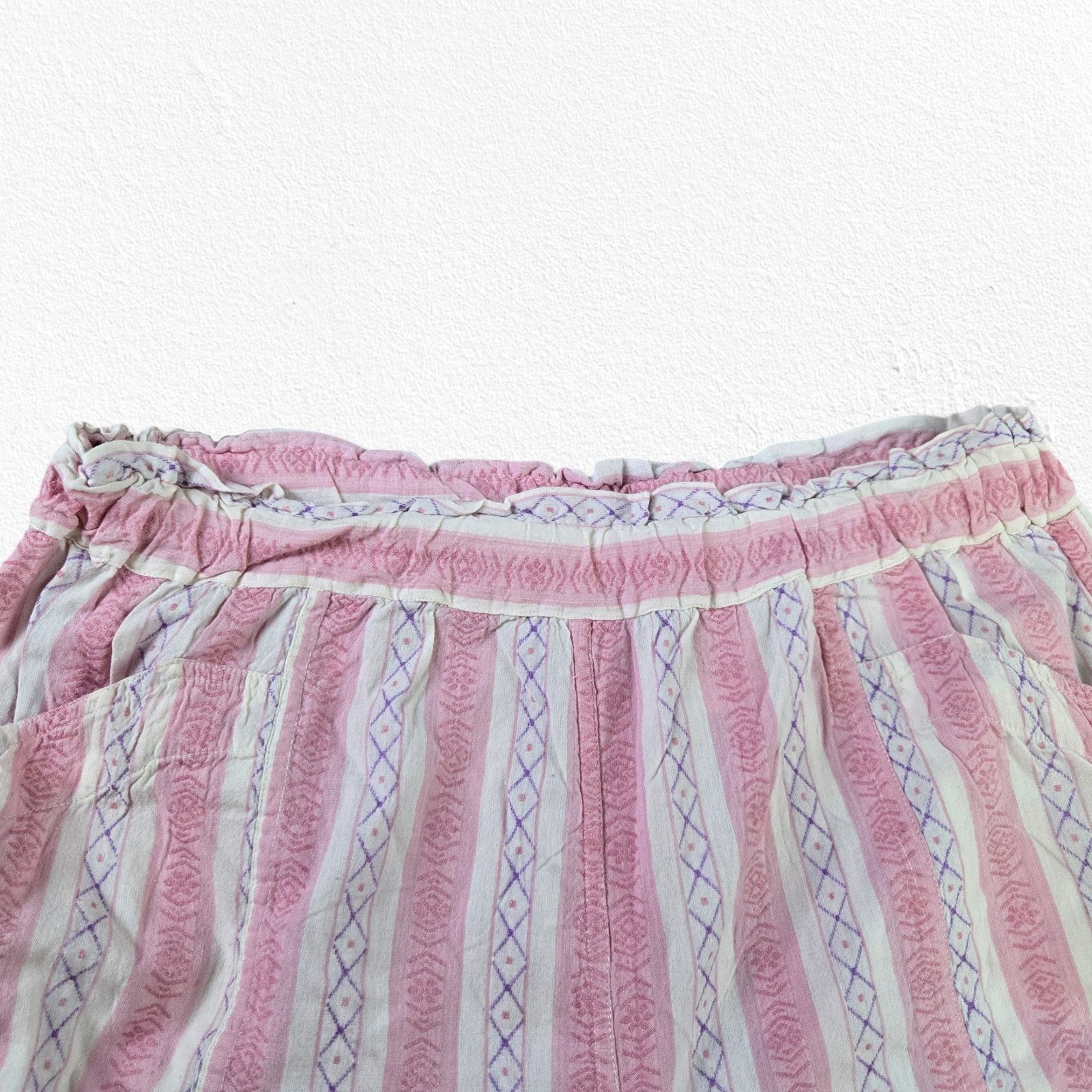 Vintage Vintage Pink White Striped Bermuda Shorts Size 20 Size 42" / US 20 - 4 Thumbnail