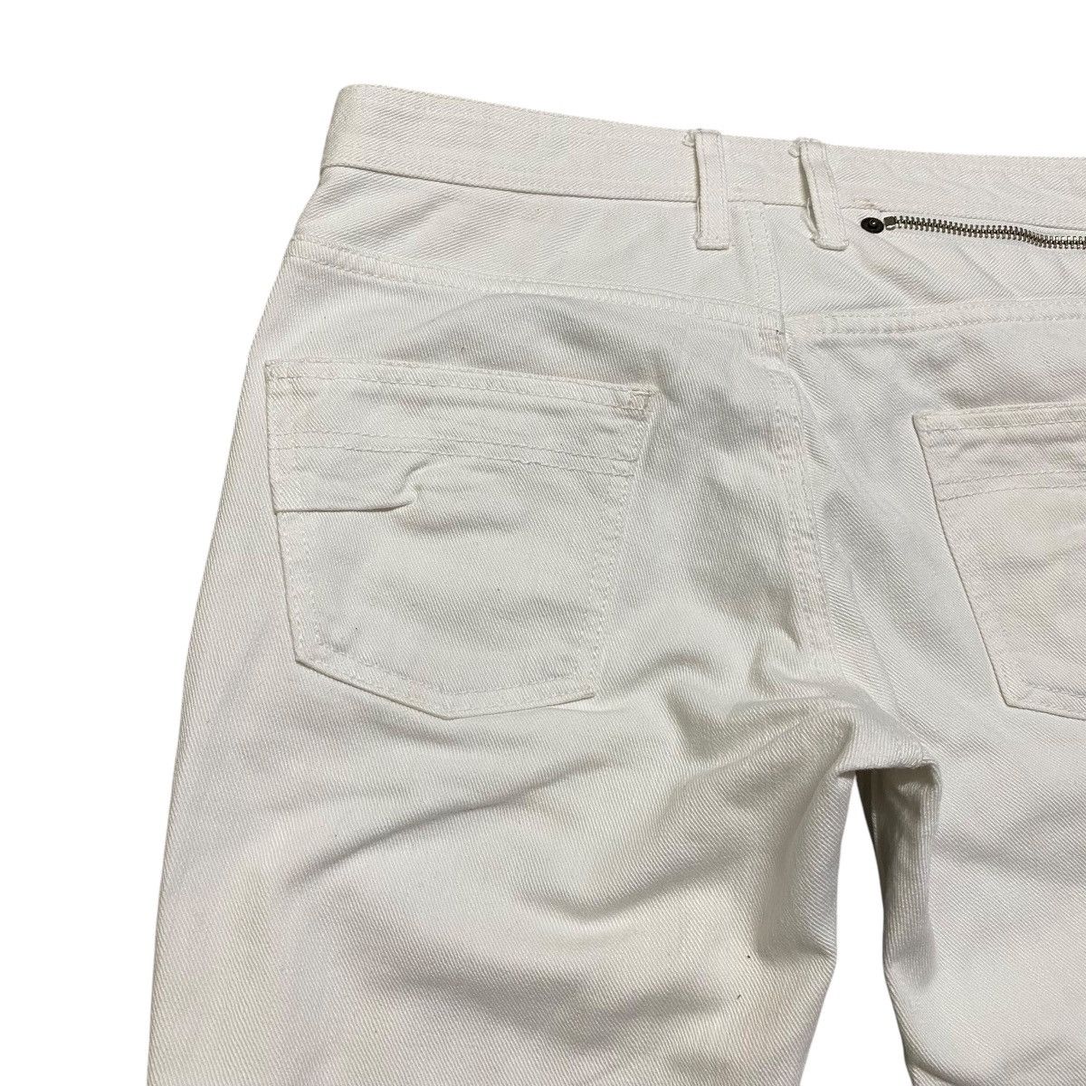 Yohji Yamamoto A.A.R Against All Risks White Denim Zipper Jeans Size US 29 - 10 Thumbnail