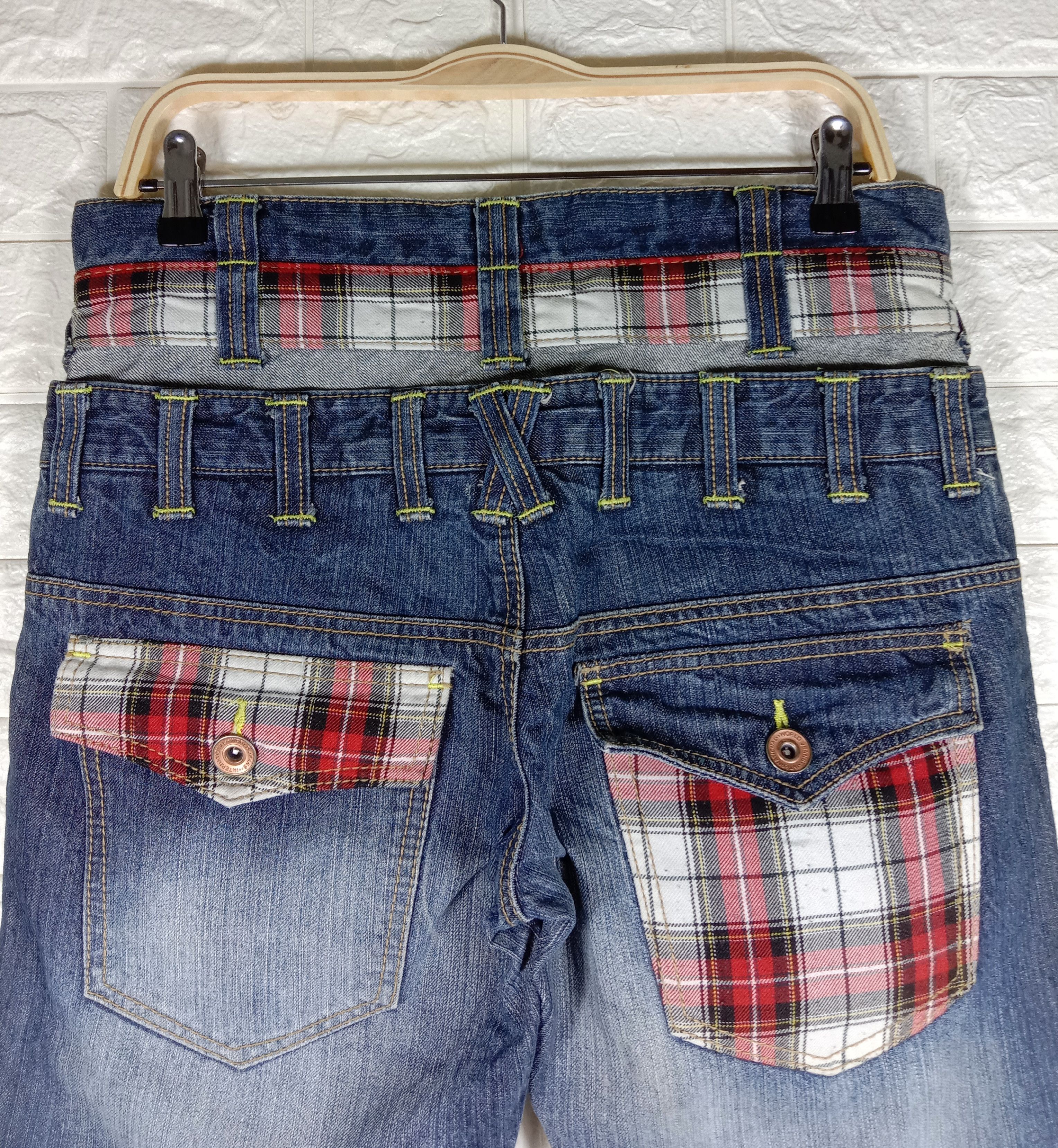 Japanese Brand Vintage Japanese Hybrid Double Waist Jeans Size US 32 / EU 48 - 2 Thumbnail