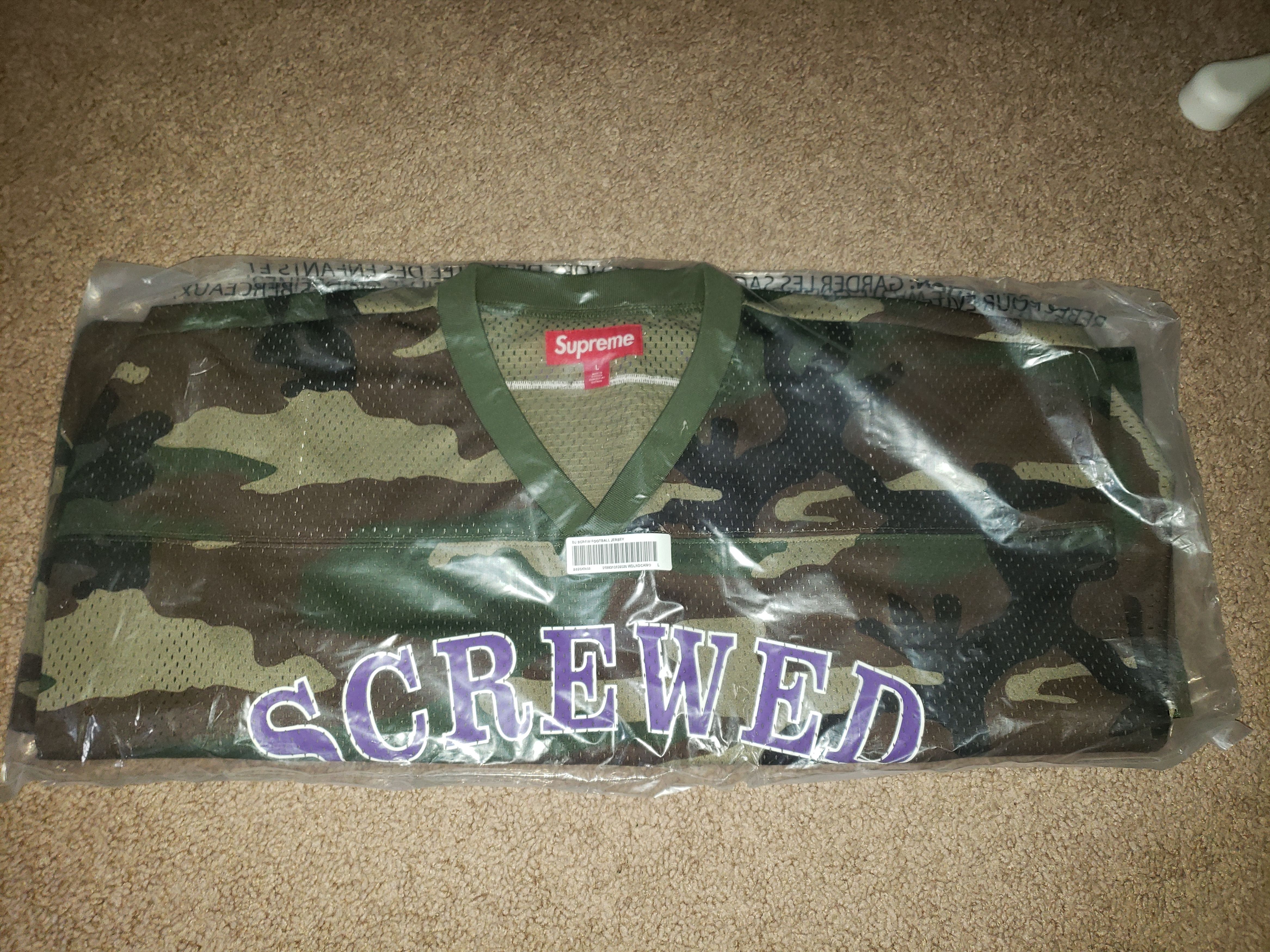 Supreme Supreme/DJ Screw Football Jersey Camo Size US L / EU 52-54 / 3 - 1 Thumbnail