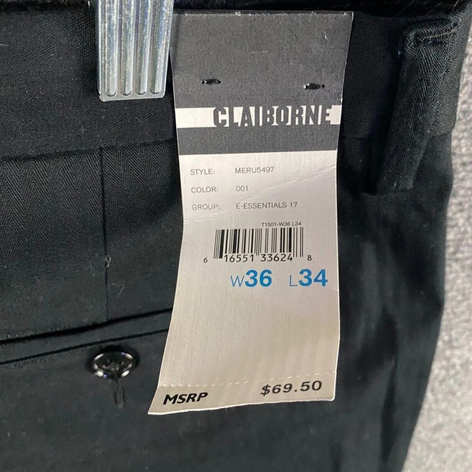 Liz Claiborne Claiborne Pants Men's 36x34 Chino Straight Leg Adults Cotton Size US 36 / EU 52 - 7 Thumbnail