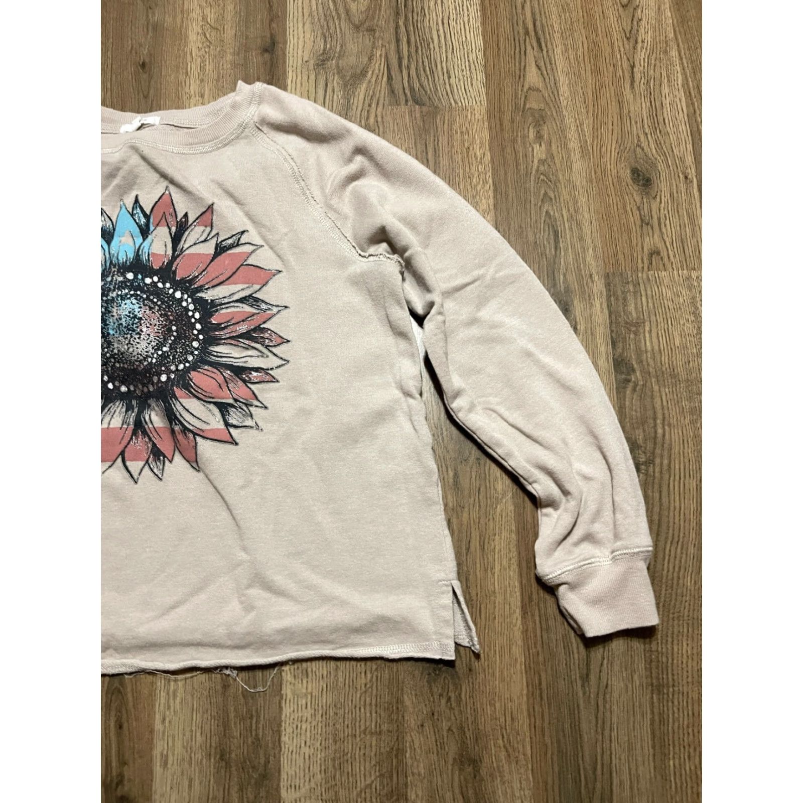 Vintage Maurices Sweater Women's Medium Sunflower Print Long Sleeve Pullover Casual Yellow Regular Women’s Size M Size M / US 6-8 / IT 42-44 - 4 Thumbnail