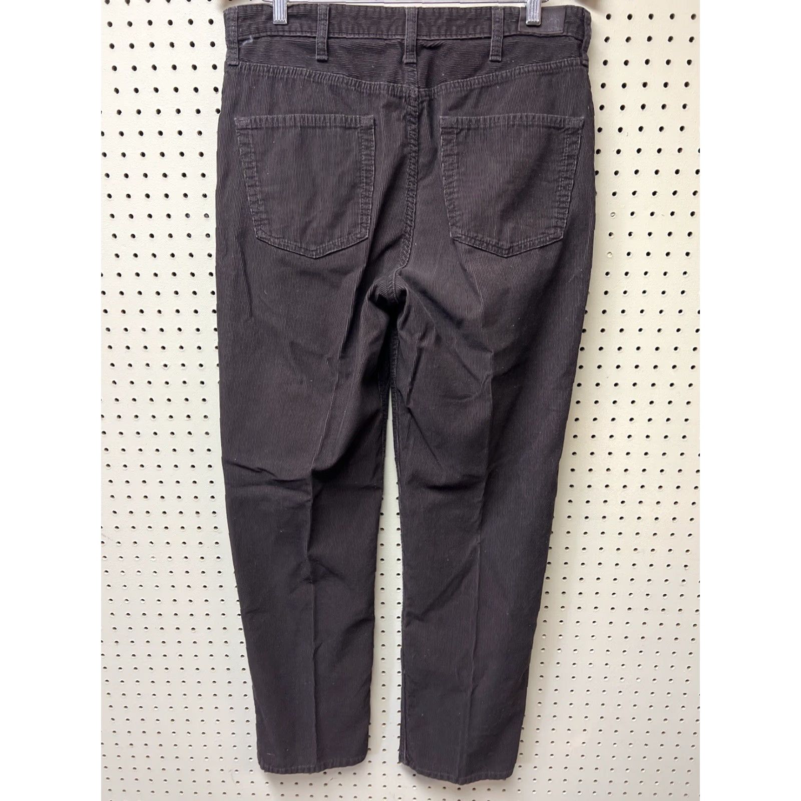Lands' End Lands' End Men Corduroy Pants Brown 34x32 Cotton Flat Front Straight Leg Regular Style Corduroy Pockets Size US 34 / EU 50 - 2 Thumbnail