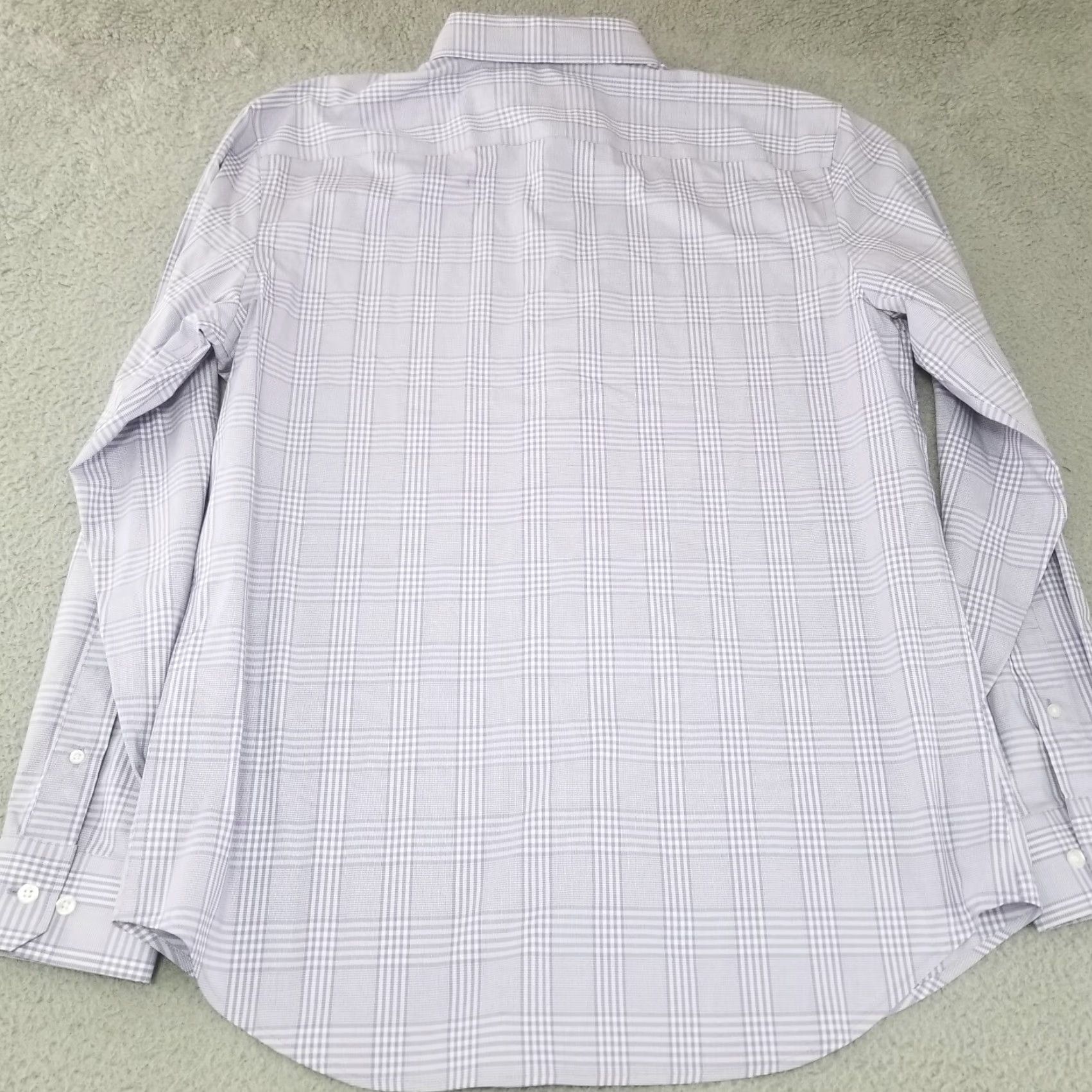 Old Navy Old Navy Mens Shirt Slim Fit Button-Up Long Sleeve Purple White Check Casual Size US L / EU 52-54 / 3 - 6 Thumbnail