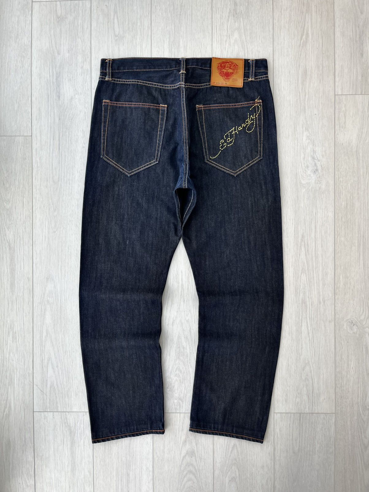 Christian Audigier 2009 Ed Hardy By Christian Audigier Jeans Selvedge Denim Y2K Size US 38 / EU 54 - 3 Thumbnail