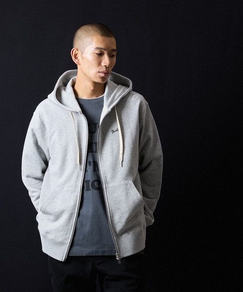 number nine FIRM COTTON FULL ZIP HOODIE