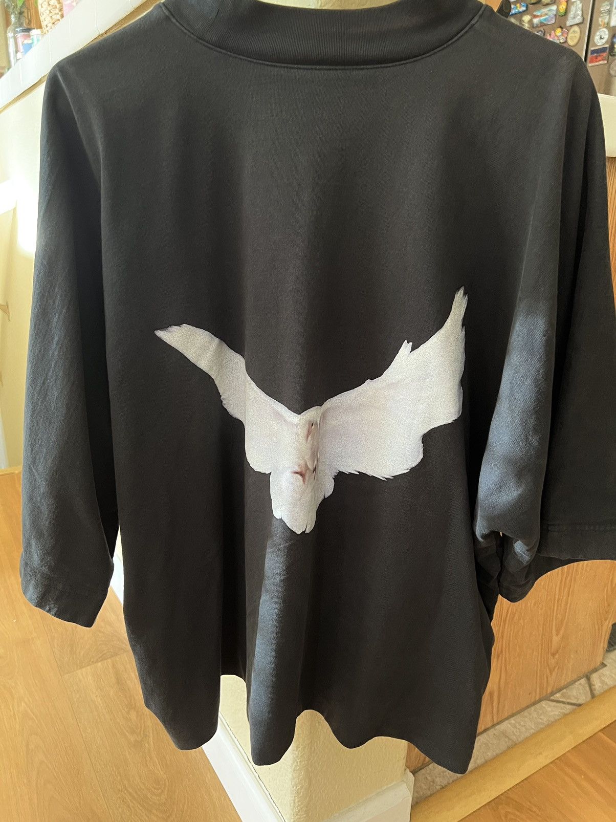 image of Yeezy Gap Dove No Seam Tee in Black, Men's (Size Medium)