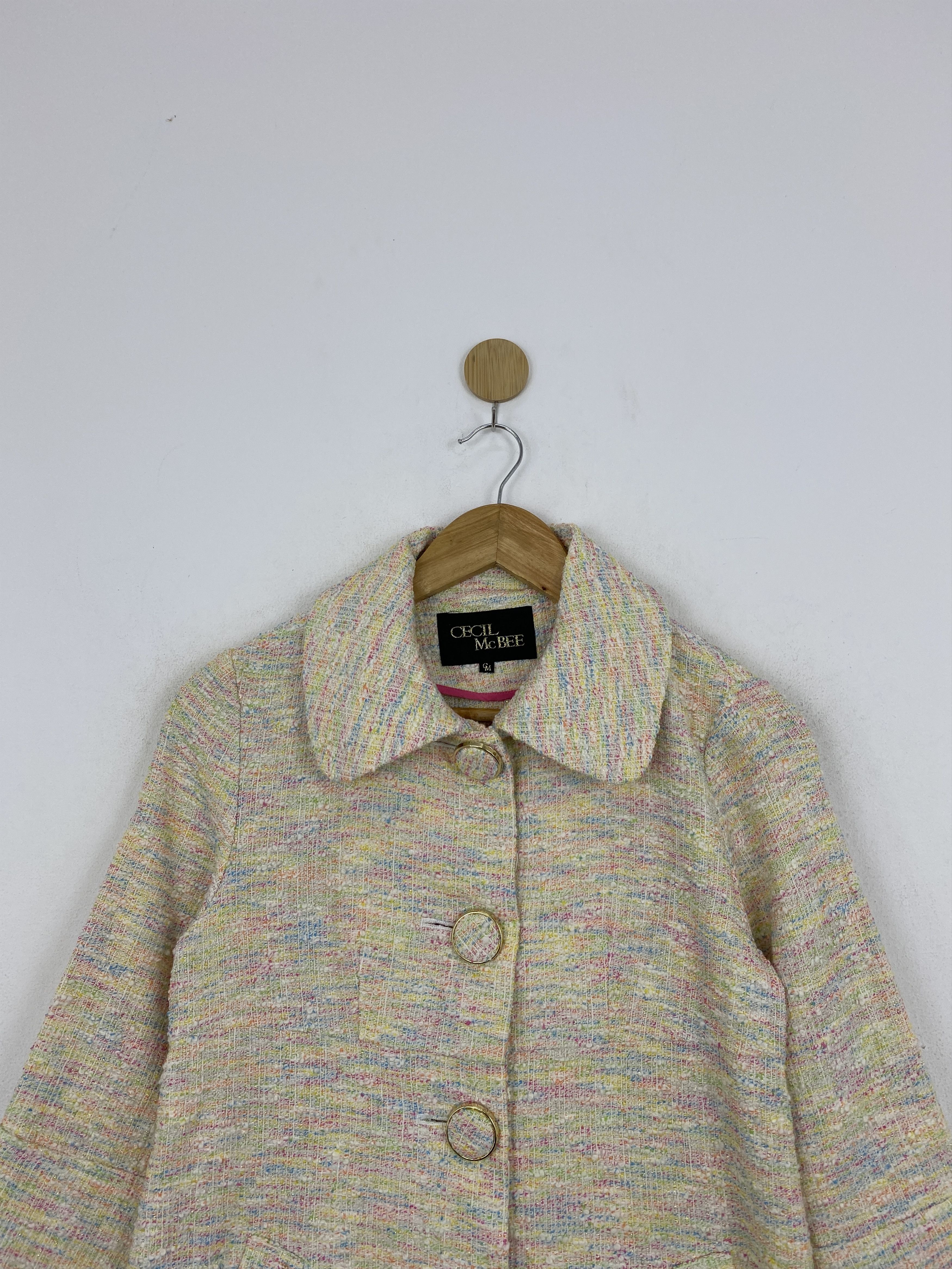 Japanese Brand Vintage Mr Bee Wool Duffle Rainbow Jacket Coat JA0116 Size US S / EU 44-46 / 1 - 3 Thumbnail