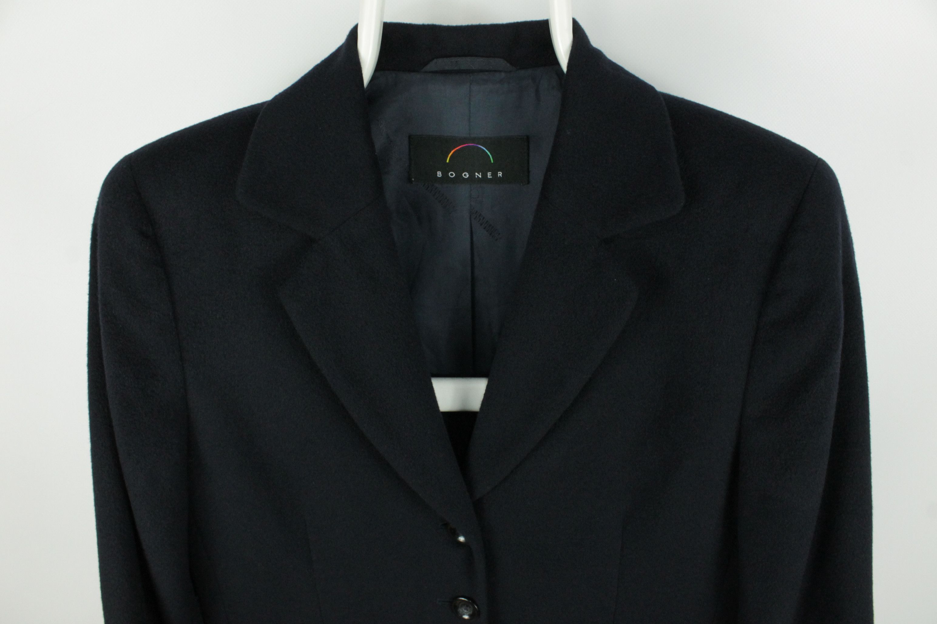 Bogner Vintage Bogner Navy Cashmere Coat Blazer Women's Size M / US 6-8 / IT 42-44 - 2 Thumbnail
