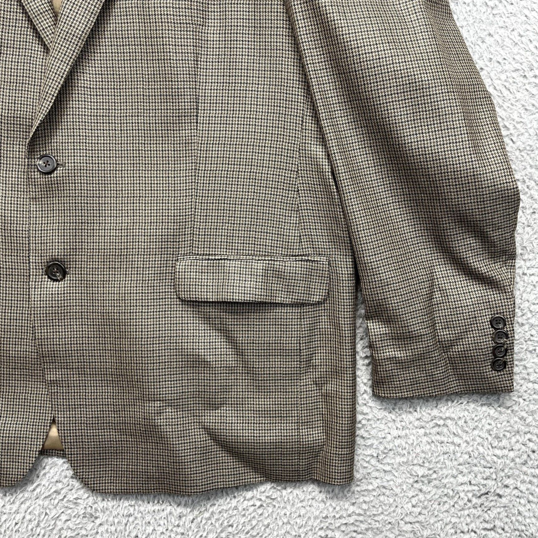 Ralph Lauren VINTAGE? No. Lauren Ralph Lauren Blazer Mens 48R Brown Silk Wool Check Tweed Sport Coat Shirt Jacket? Size 48R - 5 Thumbnail