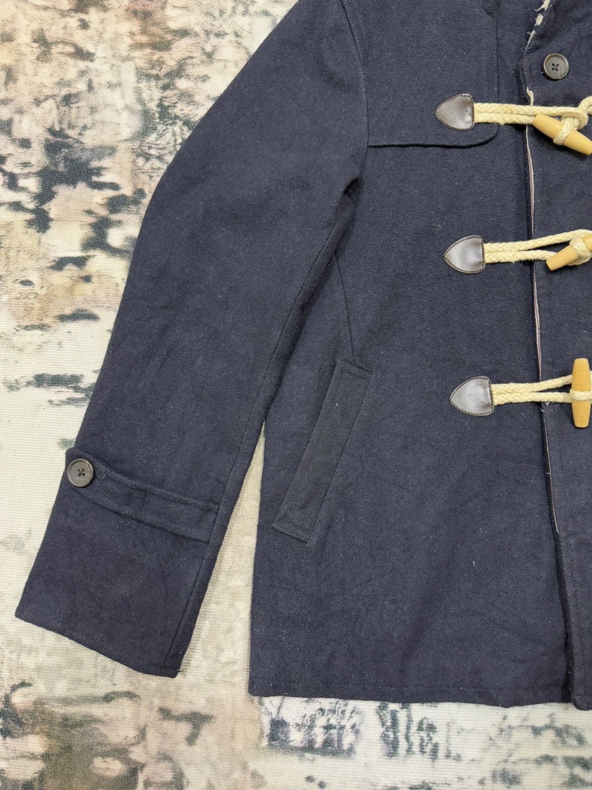 Japanese Brand Vintage Fatigues Fleece Sherpa Hoodie Wool Duffle Jacket Size US M / EU 48-50 / 2 - 4 Thumbnail