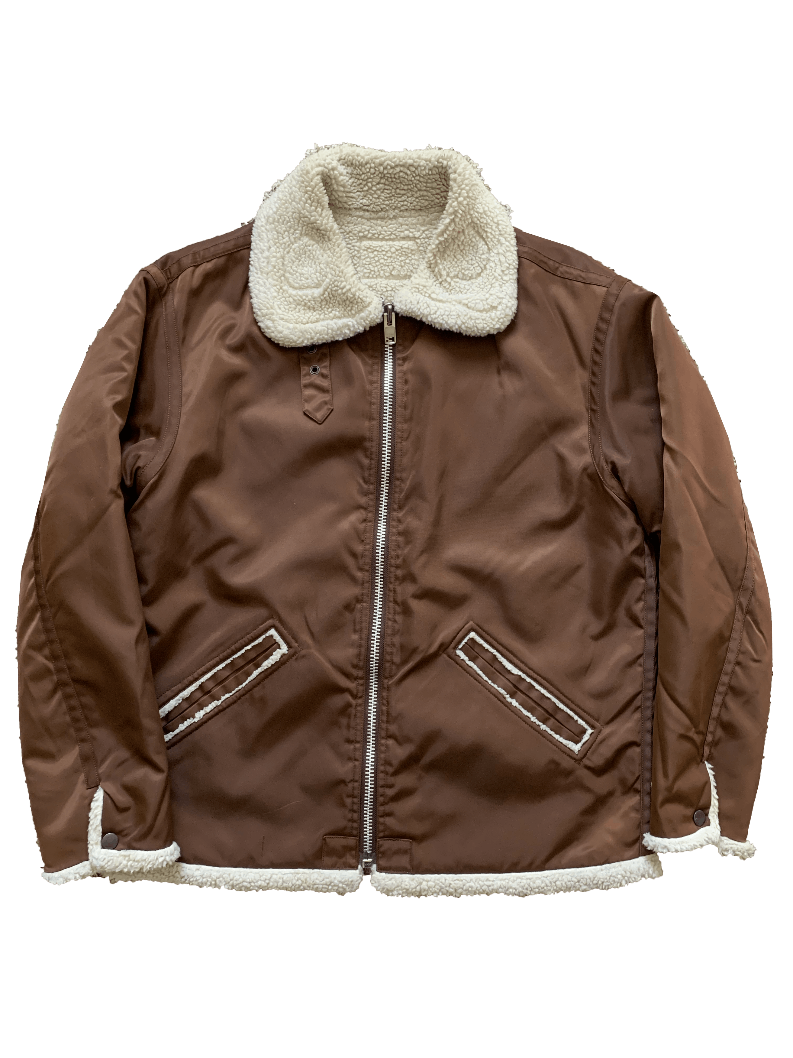 image of Goodenough Aw1999 B3 Shearling Jacket in Brown, Men's (Size Medium)