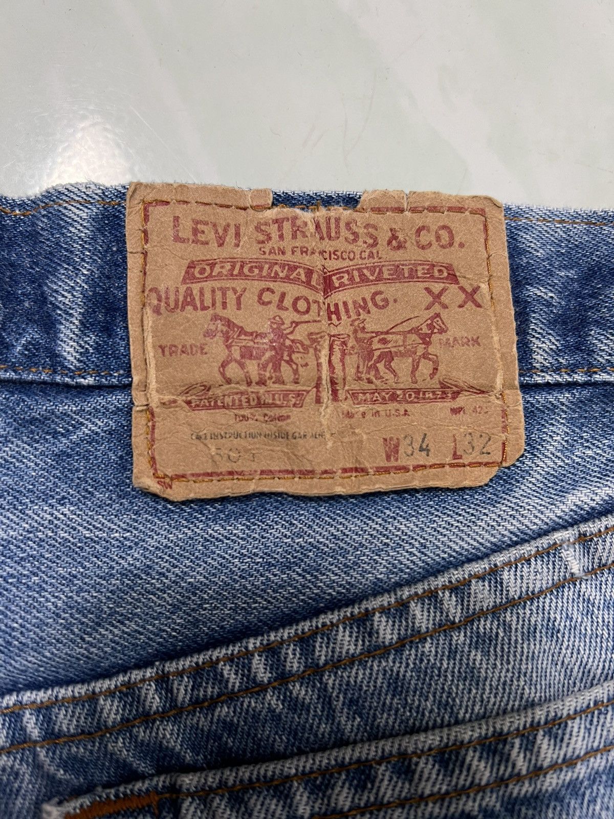 Levi's 🔥80s VINTAGE LEVIS 501 DISTRESS DENIM Size US 32 / EU 48 - 14 Thumbnail