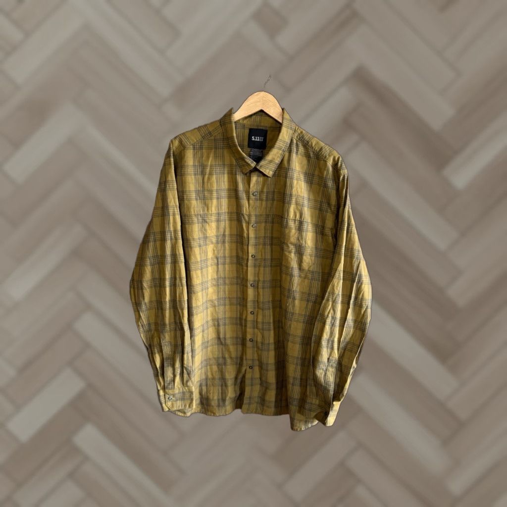 Vintage 5.11 Tactical Shirt Mens 2XL Green Plaid Long Sleeve Pearl Snap Size US XXL / EU 58 / 5 - 1 Thumbnail