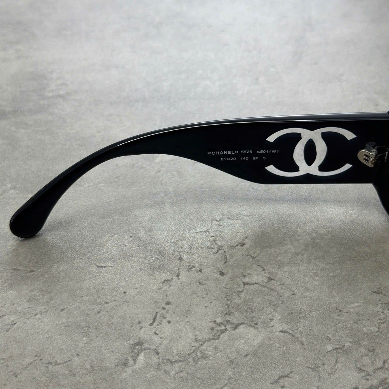 Chanel CHANEL 0CH5526 C501/W1 Sunglasses BLACK Size ONE SIZE - 6 Thumbnail