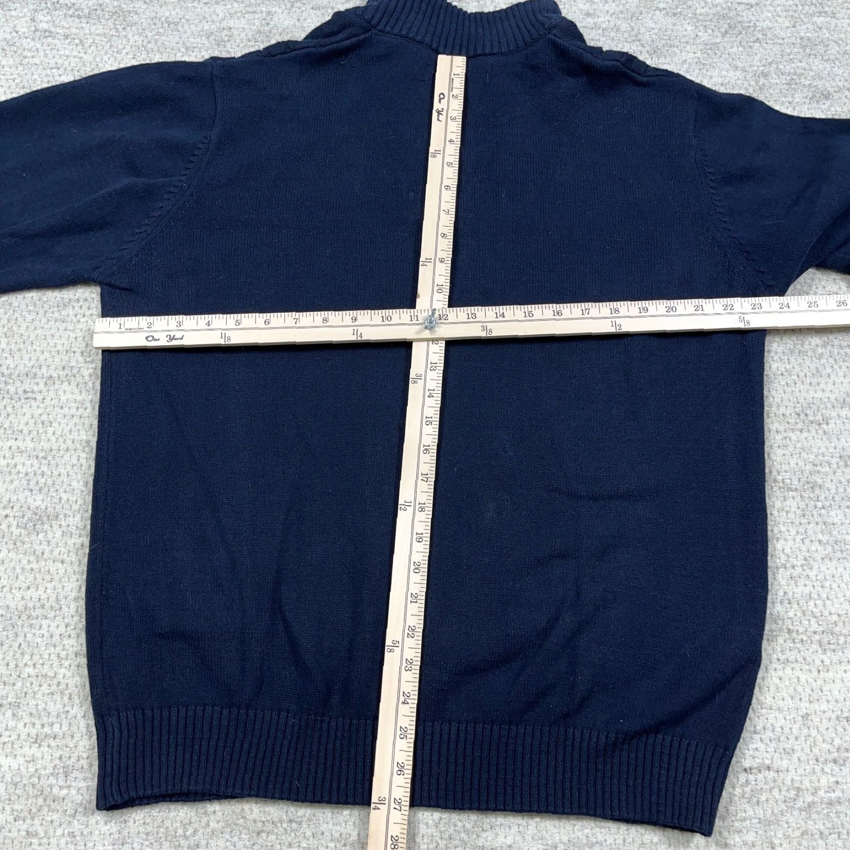Vintage US Polo Assn Sweater Men XL Navy Blue Pullover Cable Knit Grandpa Quarter Zip Size US XL / EU 56 / 4 - 6 Thumbnail