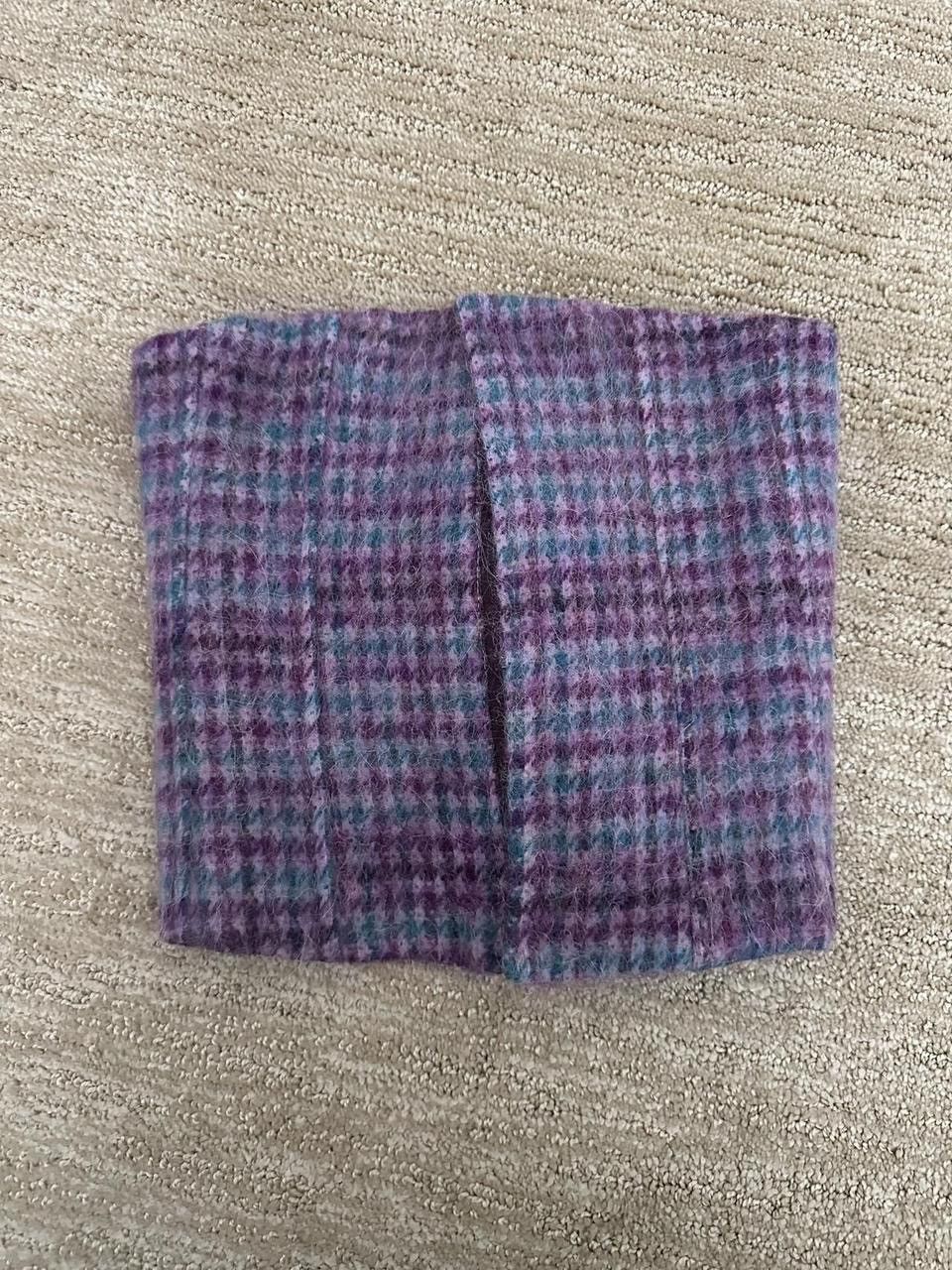 Guizio Guizio Purple Wool Plaid Corset Danielle guizio Size S / US 4 / IT 40 - 1 Thumbnail