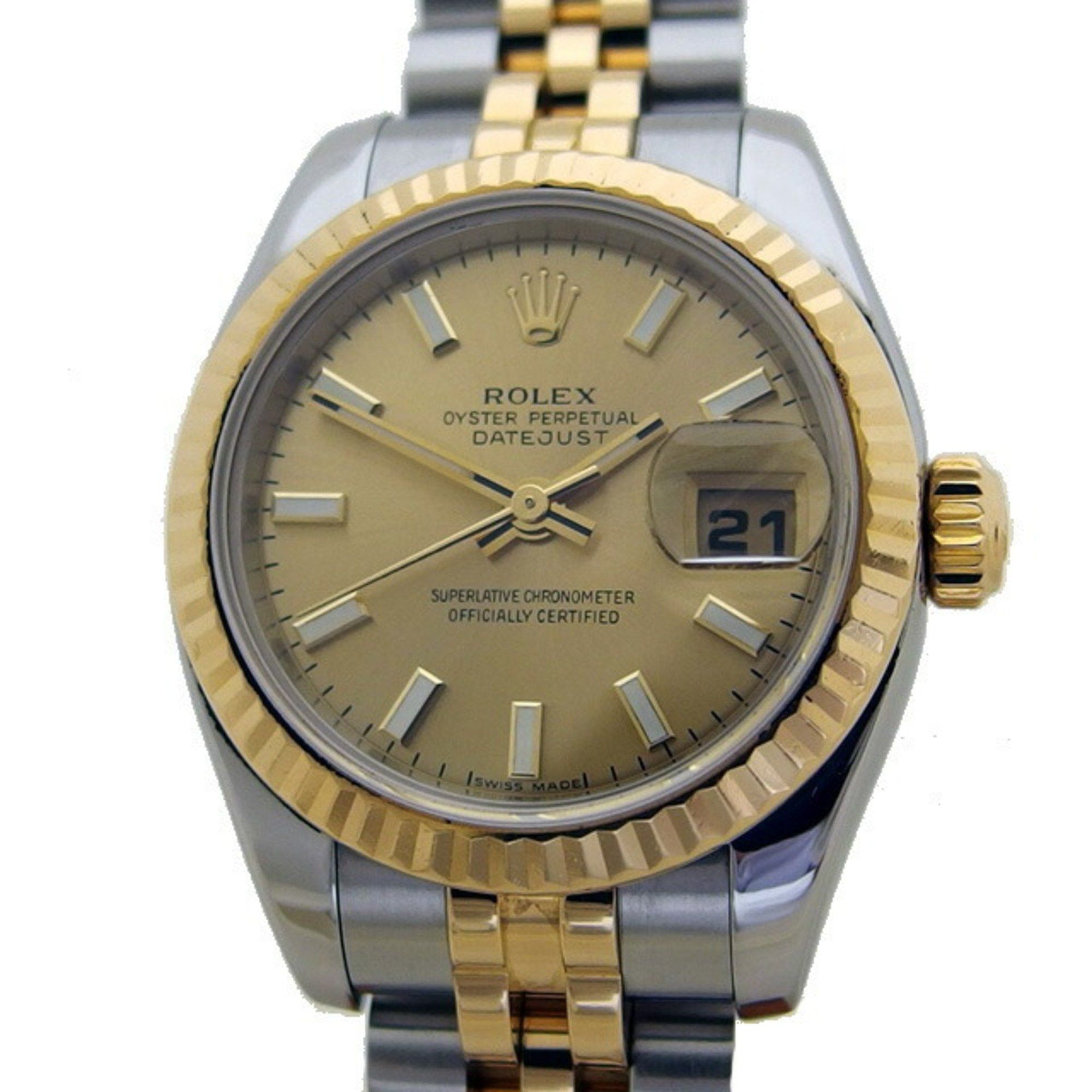 Rolex Rolex Datejust 18K Yellow Gold and Stainless Steel Women's Watch 179173 Size ONE SIZE - 1 Thumbnail