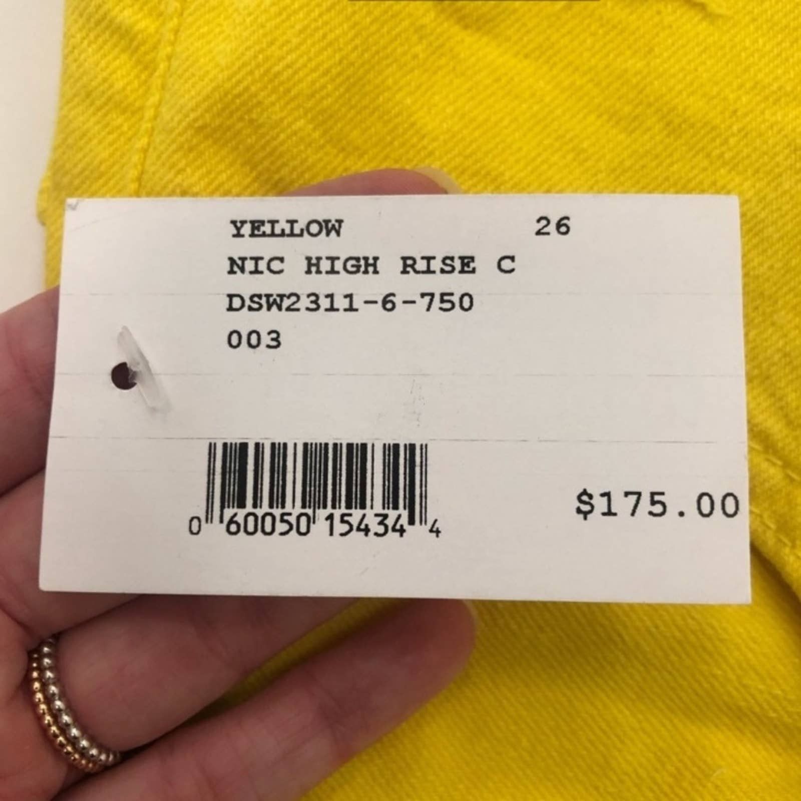INTERMIX nwt Denimist NIC High-rise Cut-off Shorts Yellow Ombre 26 Size 26" / US 2 / IT 38 - 6 Thumbnail