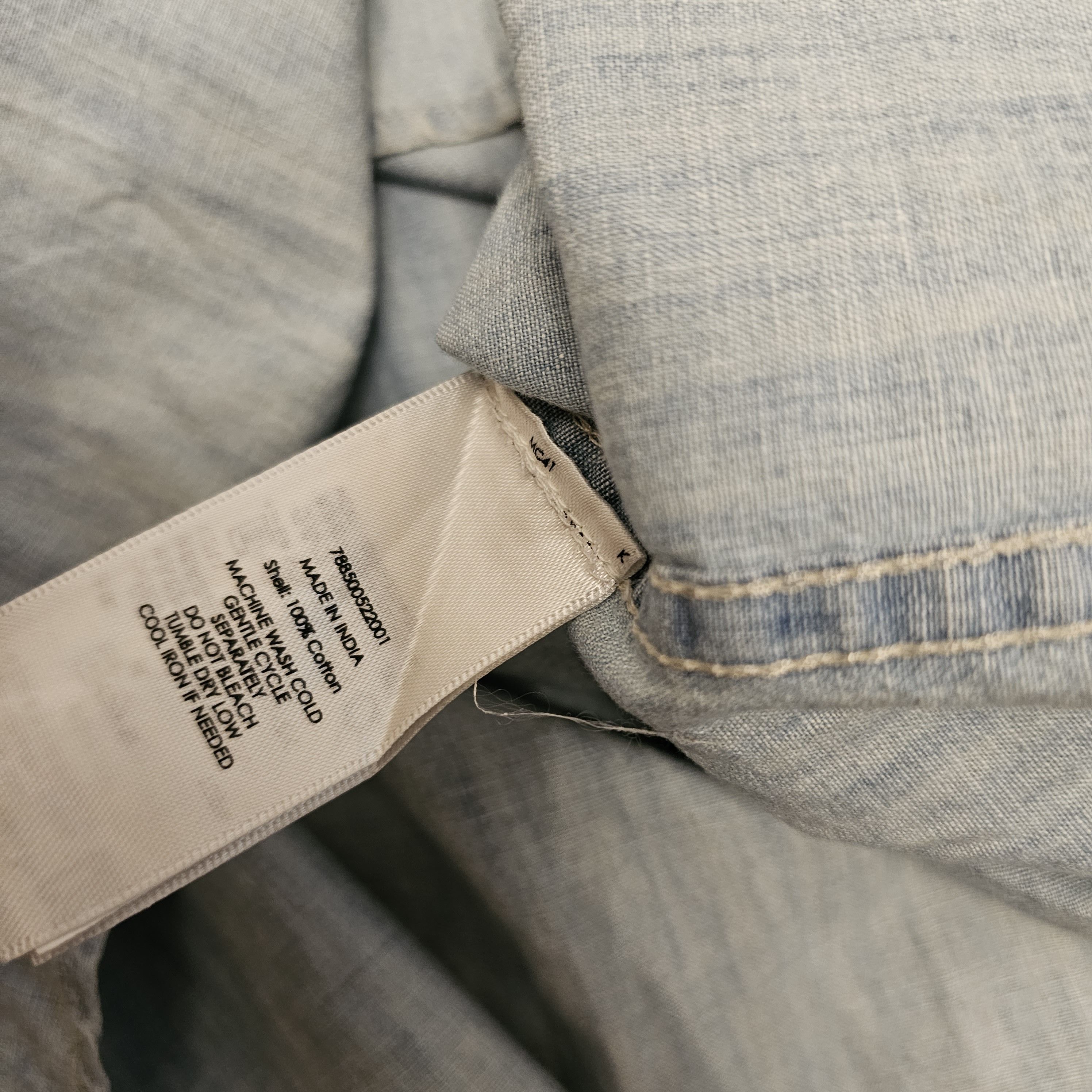 Denim & Supply Ralph Lauren Vintage Ralph Lauren Patch American Flag Chambray Shirt Size US S / EU 44-46 / 1 - 6 Thumbnail