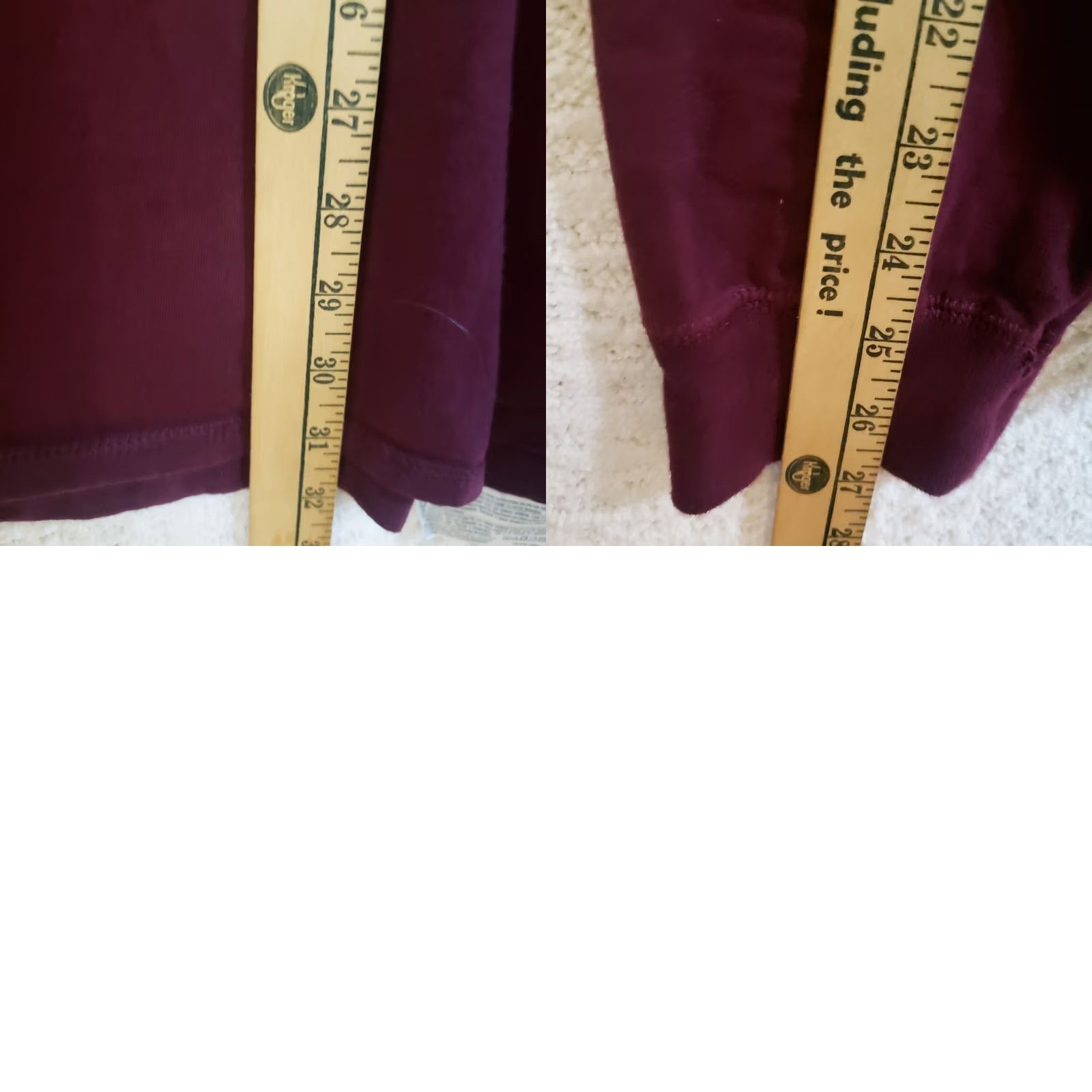 Hanes Hanes Men's Beefy-T Henley Shirt 3XL Maroon Cotton Tagless Long-Sleeve Size US XXL / EU 58 / 5 - 8 Thumbnail