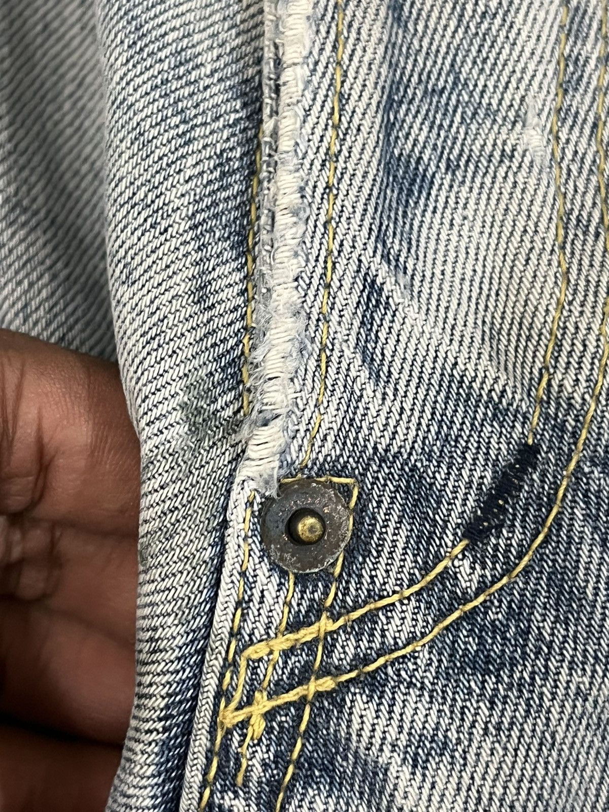 Japanese Brand Vintage Japanese Brand Selvedge Distressed Denim Size US 29 - 7 Thumbnail