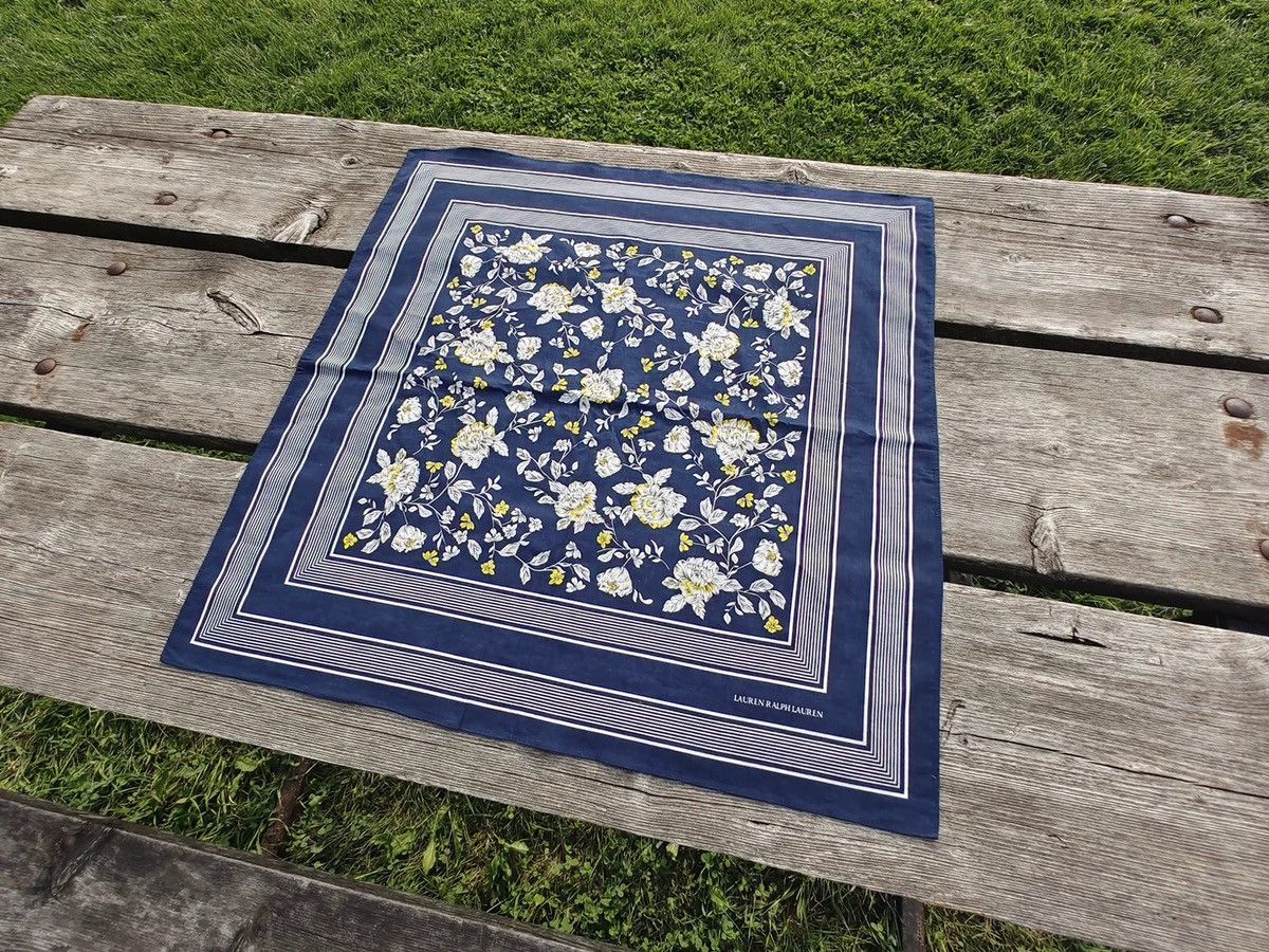 Ralph Lauren INDIGO Printed Bandana COTTON Green Scarf handkerchief Size ONE SIZE - 11 Thumbnail