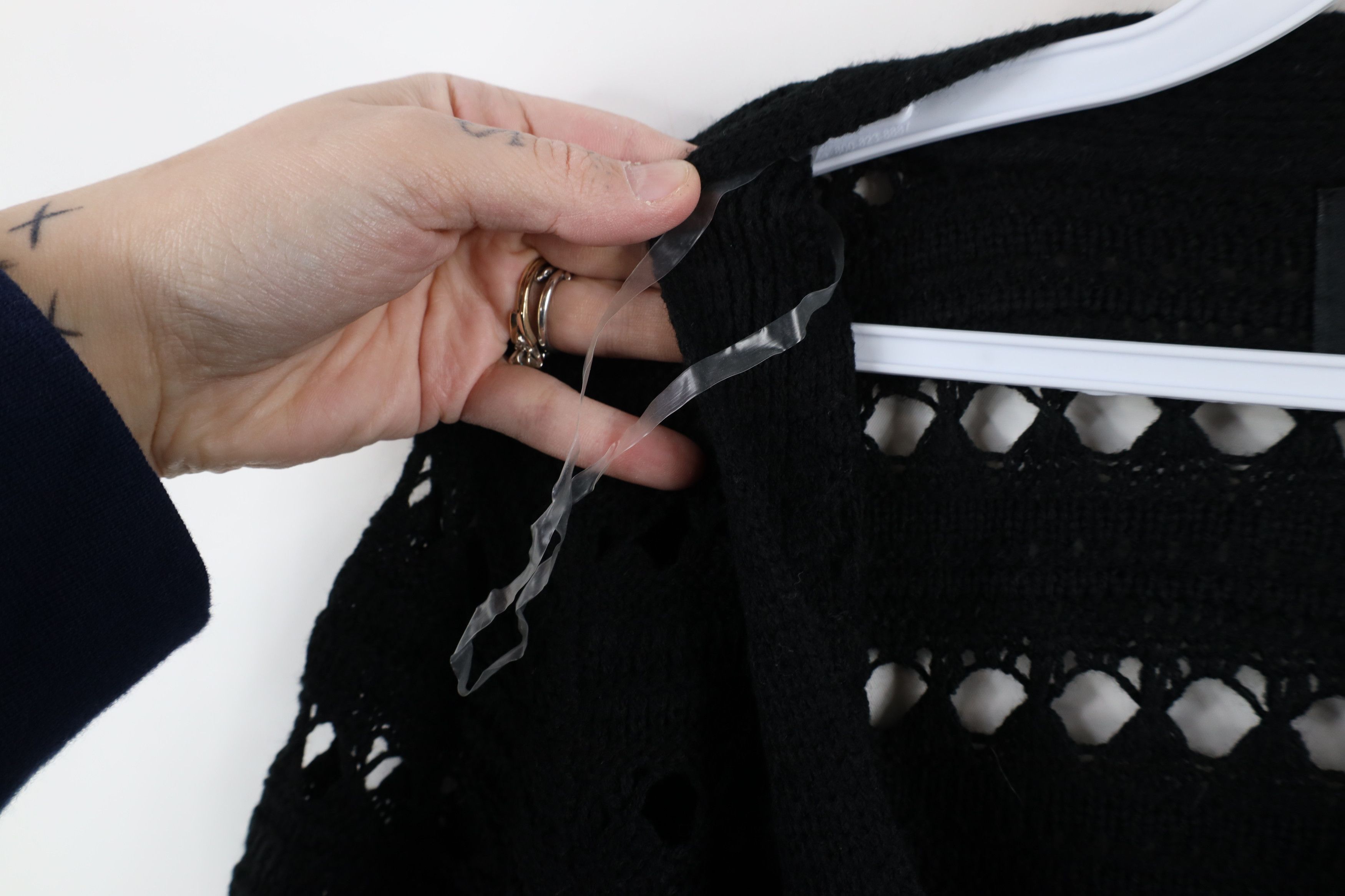Vintage Vintage Y2K Baby Doll Cropped Crochet Cardigan Sweater Size L / US 10 / IT 46 - 8 Thumbnail