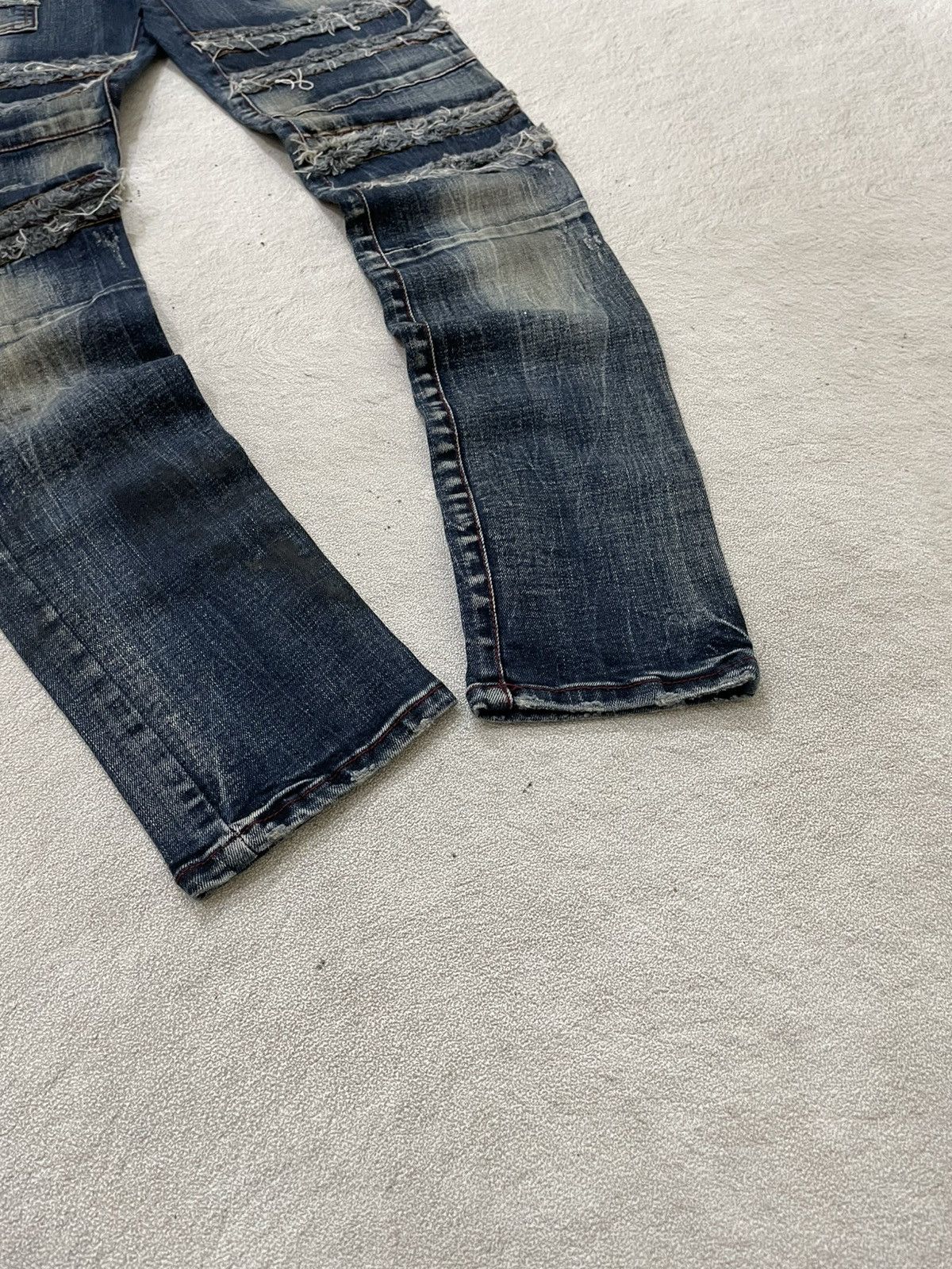 Japanese Brand 2000s ILDF Y2K Layered Distressed Denim Archive Grunge LGB Size US 31 - 3 Thumbnail