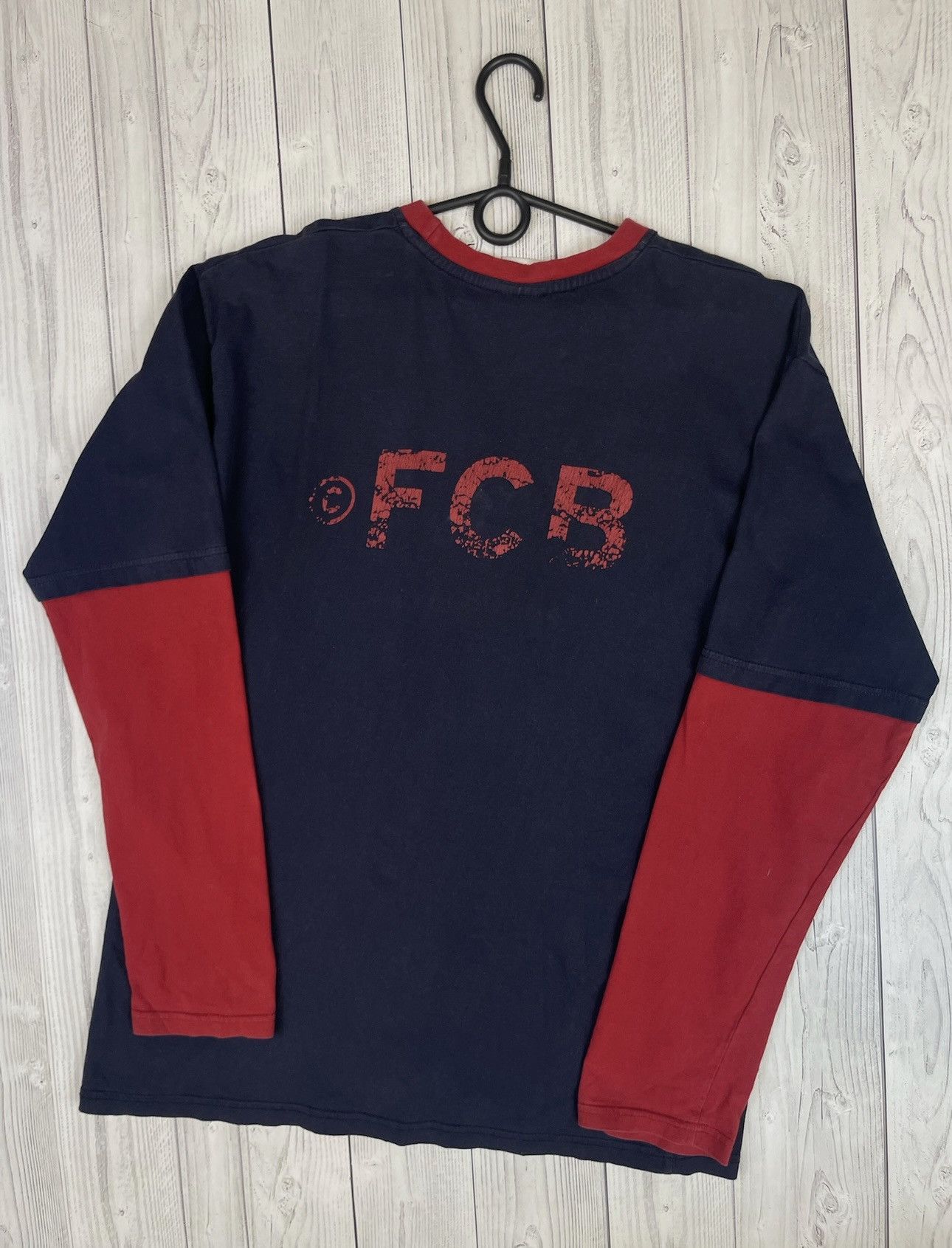 Vintage Vintage FCB Barcelona soccer long sleeve tee sweathirt M Size US M / EU 48-50 / 2 - 2 Thumbnail