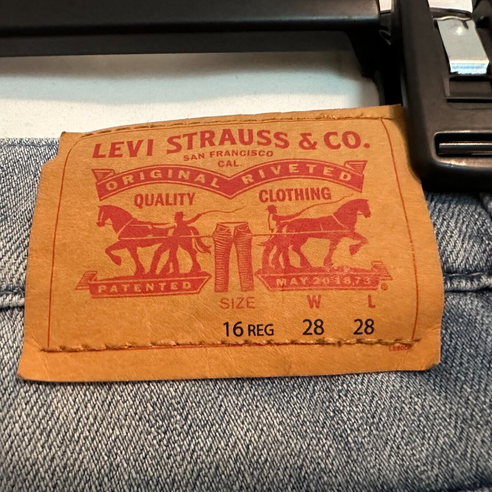 Levi's Levi's 511 Slim Jeans 16 reg28x28, patches Distressed, 80s ! Size US 28 / EU 44 - 3 Thumbnail