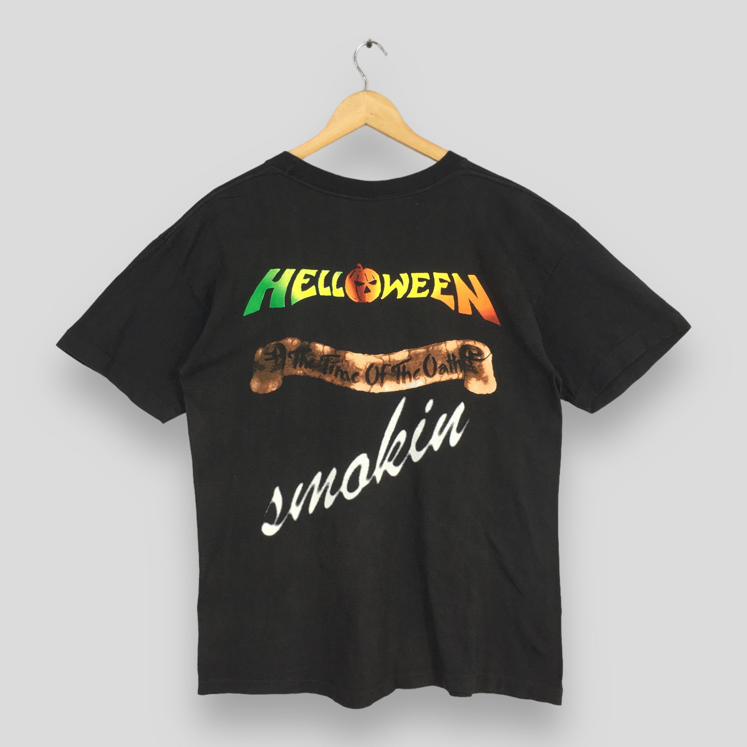 Band Tees × Vintage Vintage Helloween Smokin Tour 1992 Rock T shirt Large Size US L / EU 52-54 / 3 - 6 Thumbnail