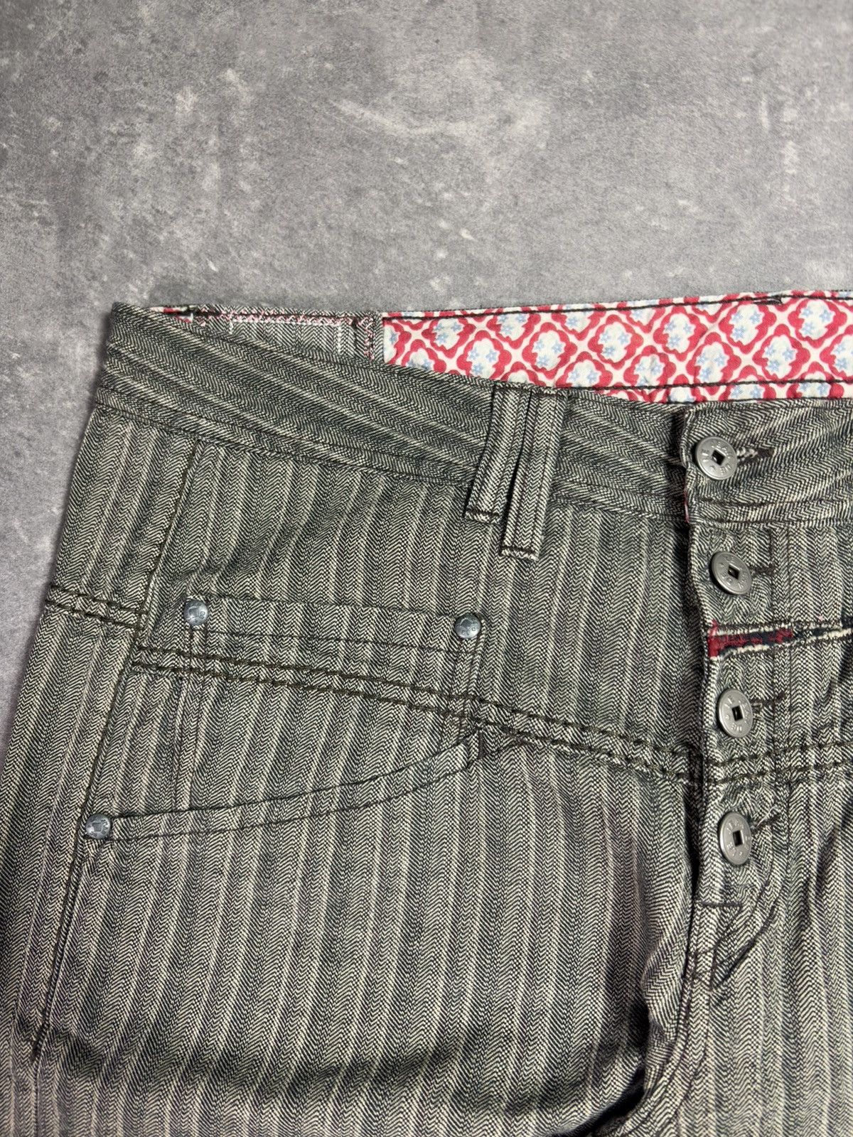 Marithe + Francois Girbaud 00s Marithe + Francois Girbaud Striped Wide Leg Pants 32 34 Size US 32 / EU 48 - 7 Thumbnail
