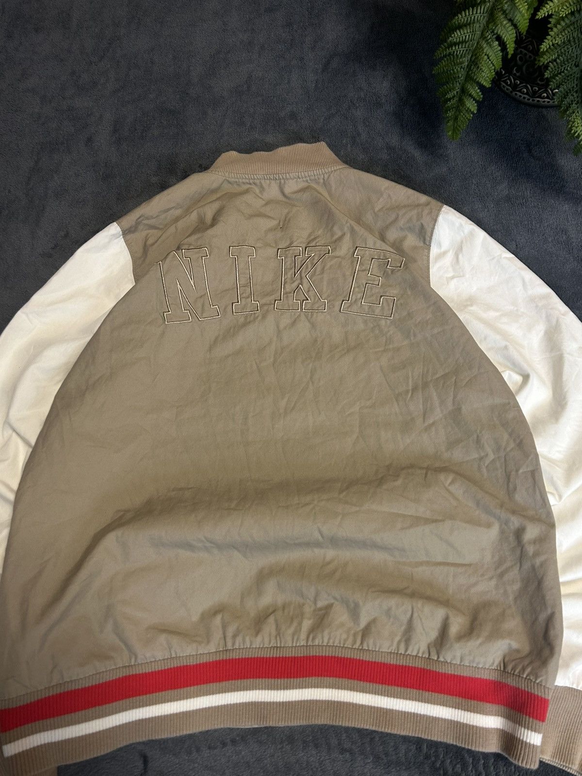 Nike × Vintage 90s Vintage Nike Athletic Big Logo Back Retro Jacket Size US XL / EU 56 / 4 - 5 Thumbnail