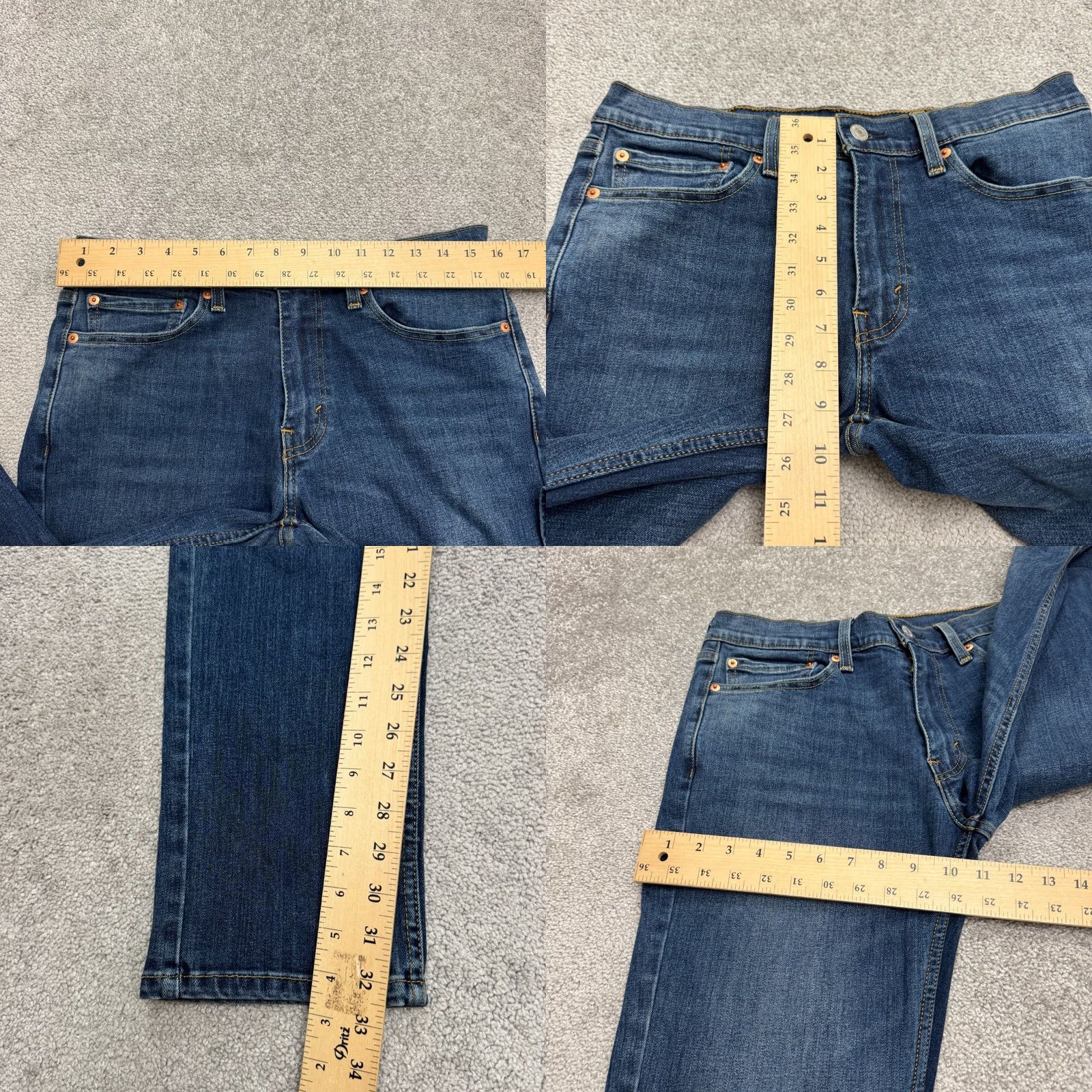 Levi's Levi's 511 Jeans Slim Straight Leg Denim Dark Wash Mens 32x34 Cotton Blend 5-Pocket Logo Vintage No Size US 32 / EU 48 - 9 Thumbnail