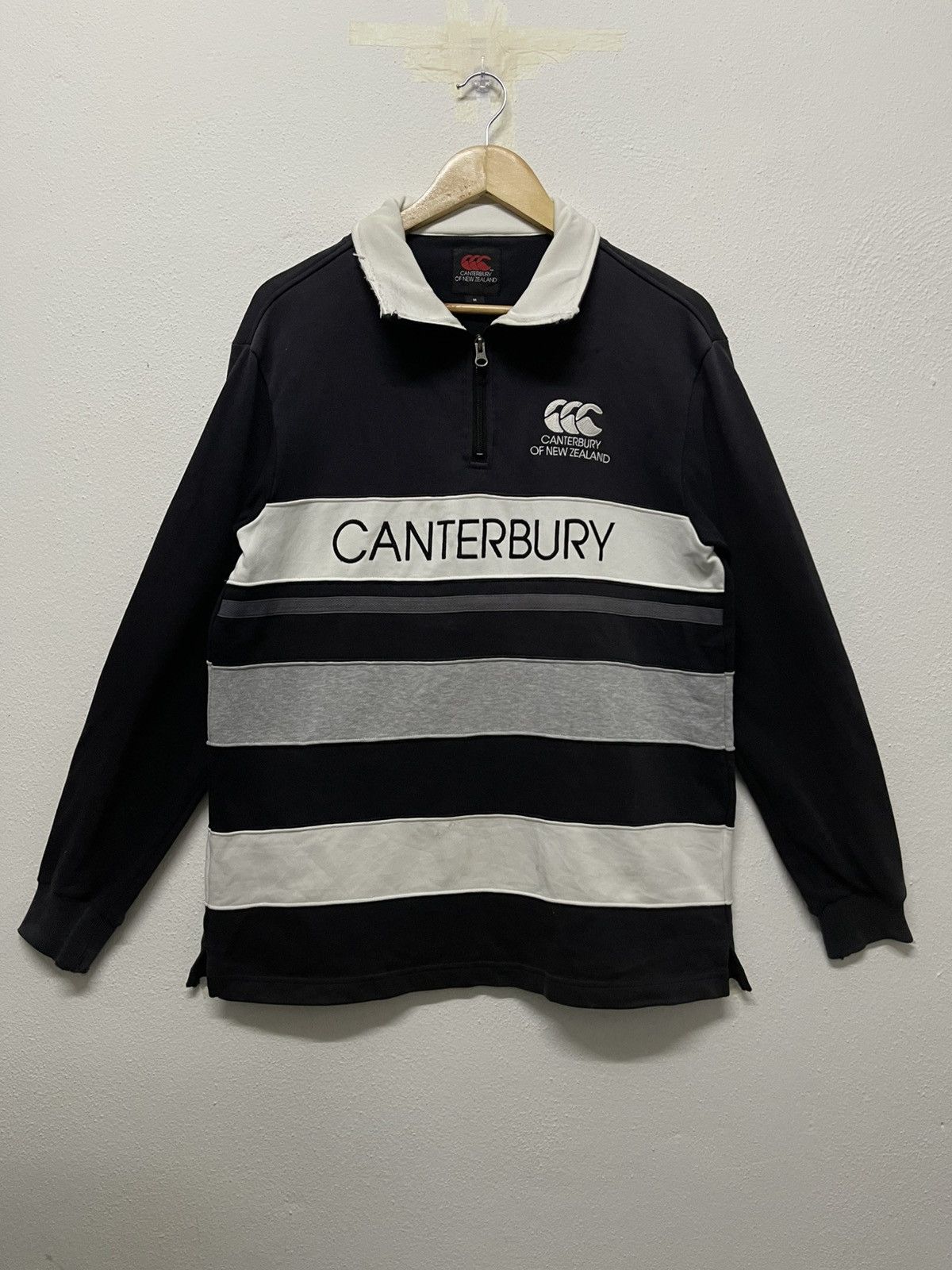 Canterbury of New Zealand × Vintage VINTAGE CANTERBURY OF NEW ZEALAND HALF ZIPPER SPELL OUT Size US M / EU 48-50 / 2 - 1 Thumbnail