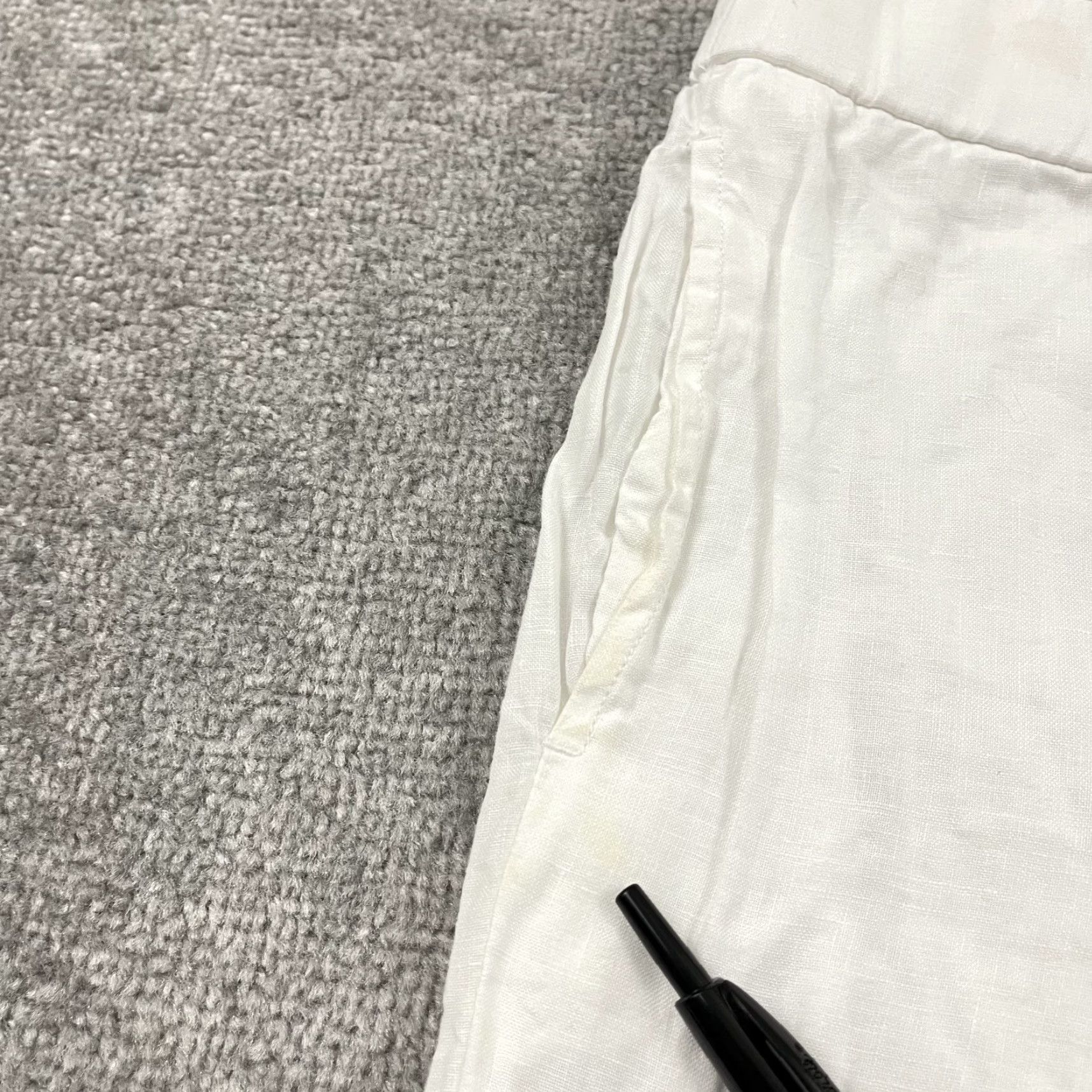 Eileen Fisher Eileen Fisher White Linen Cropped Pants Womens Large 24" Pull On Tapered Office Pockets Size 36" / US 14 / IT 50 - 7 Thumbnail